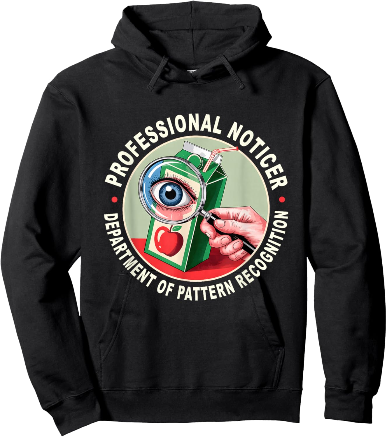 Retro Professional Noticer Department of Pattern Recognition T-Shirt - Hoodie | Black