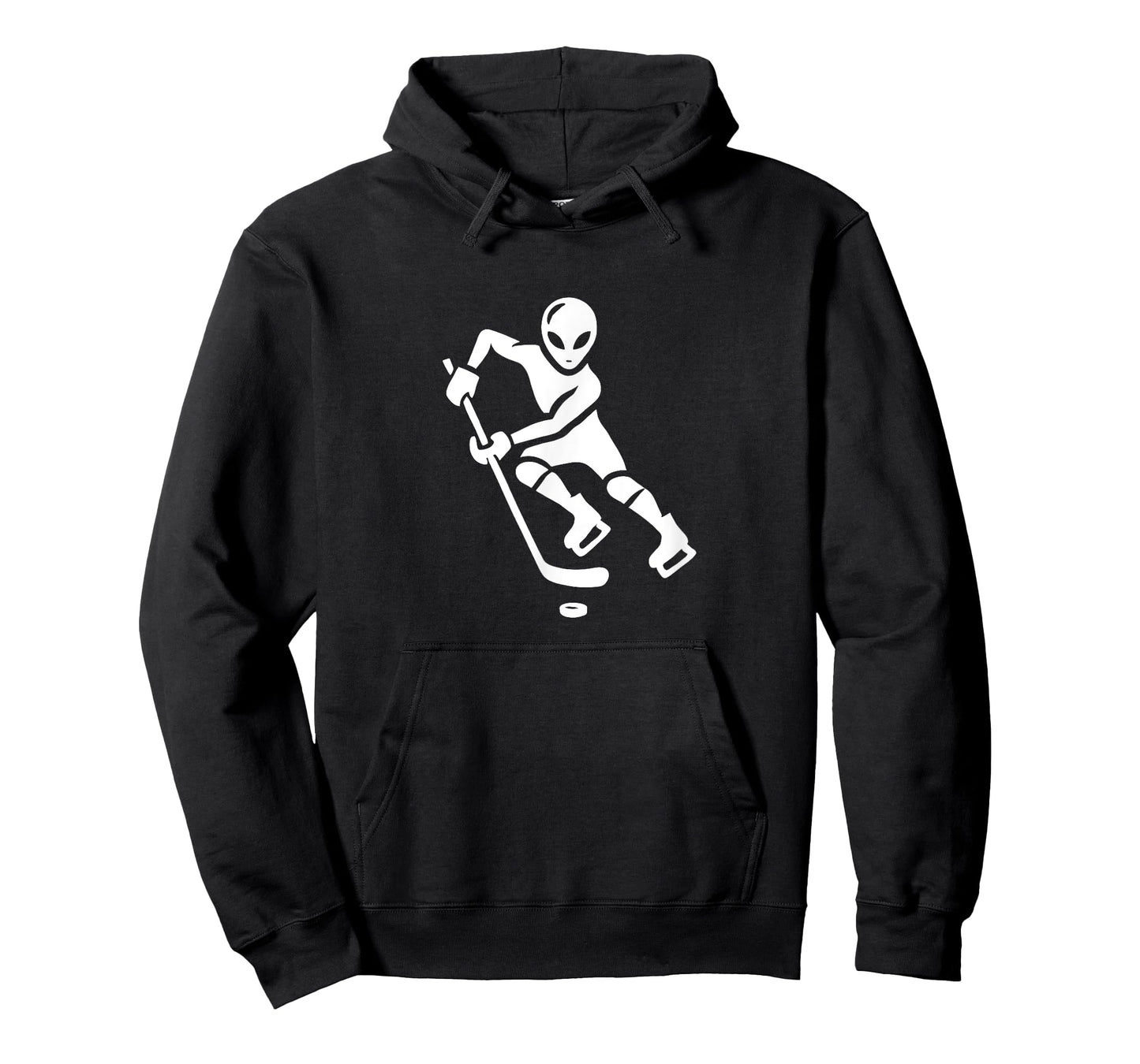 Alien Hockey Player Silhouette Minimalist Extraterrestial T-Shirt