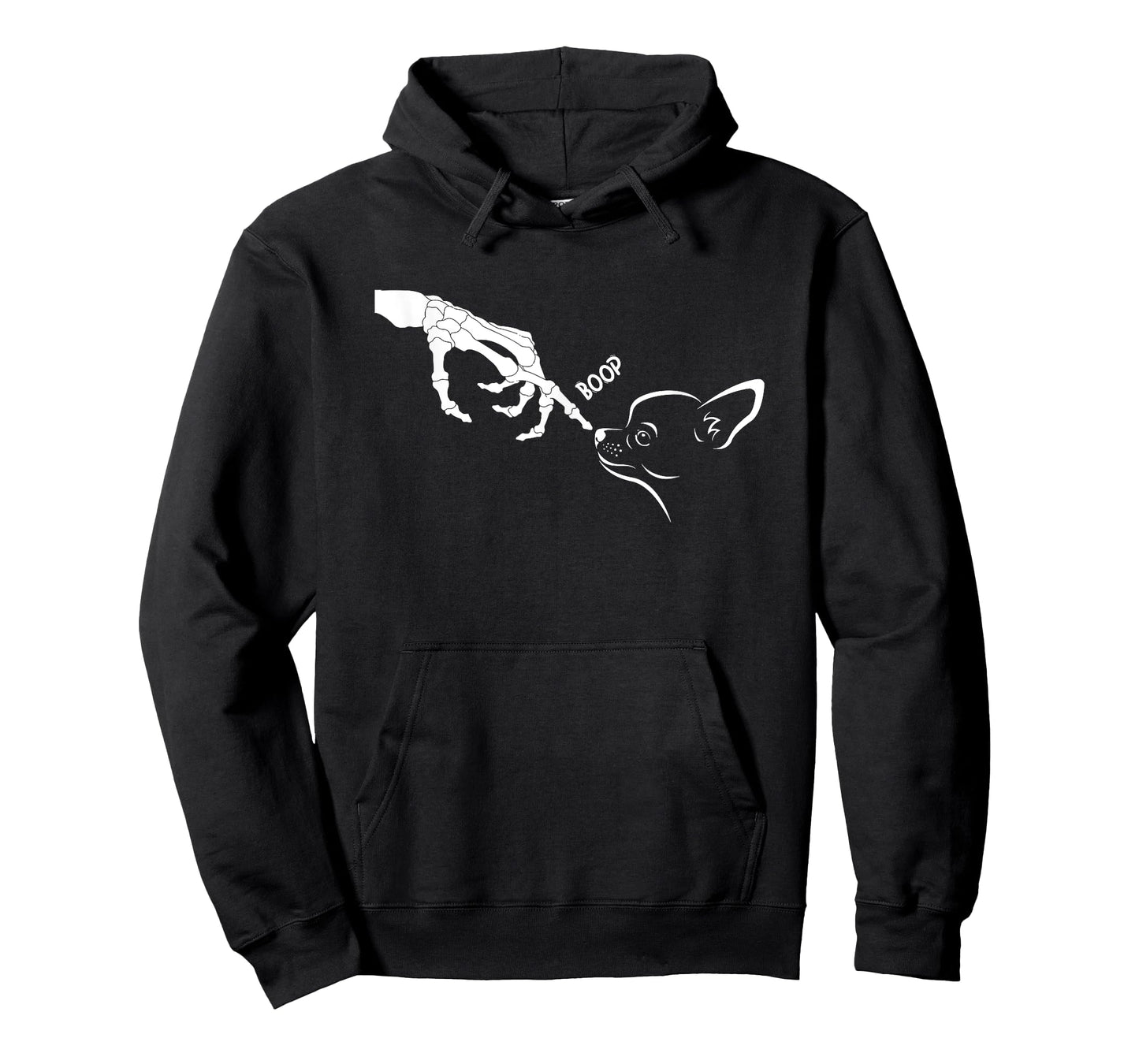 Dog Scary Skeleton Hand Boop Spooky Halloween Chihuahua T-Shirt