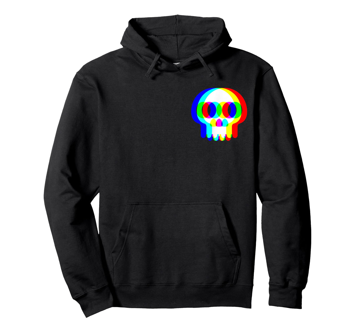 Funny Skull Trippy Vaporwave Halloween Techno Rave EDM Music T-Shirt