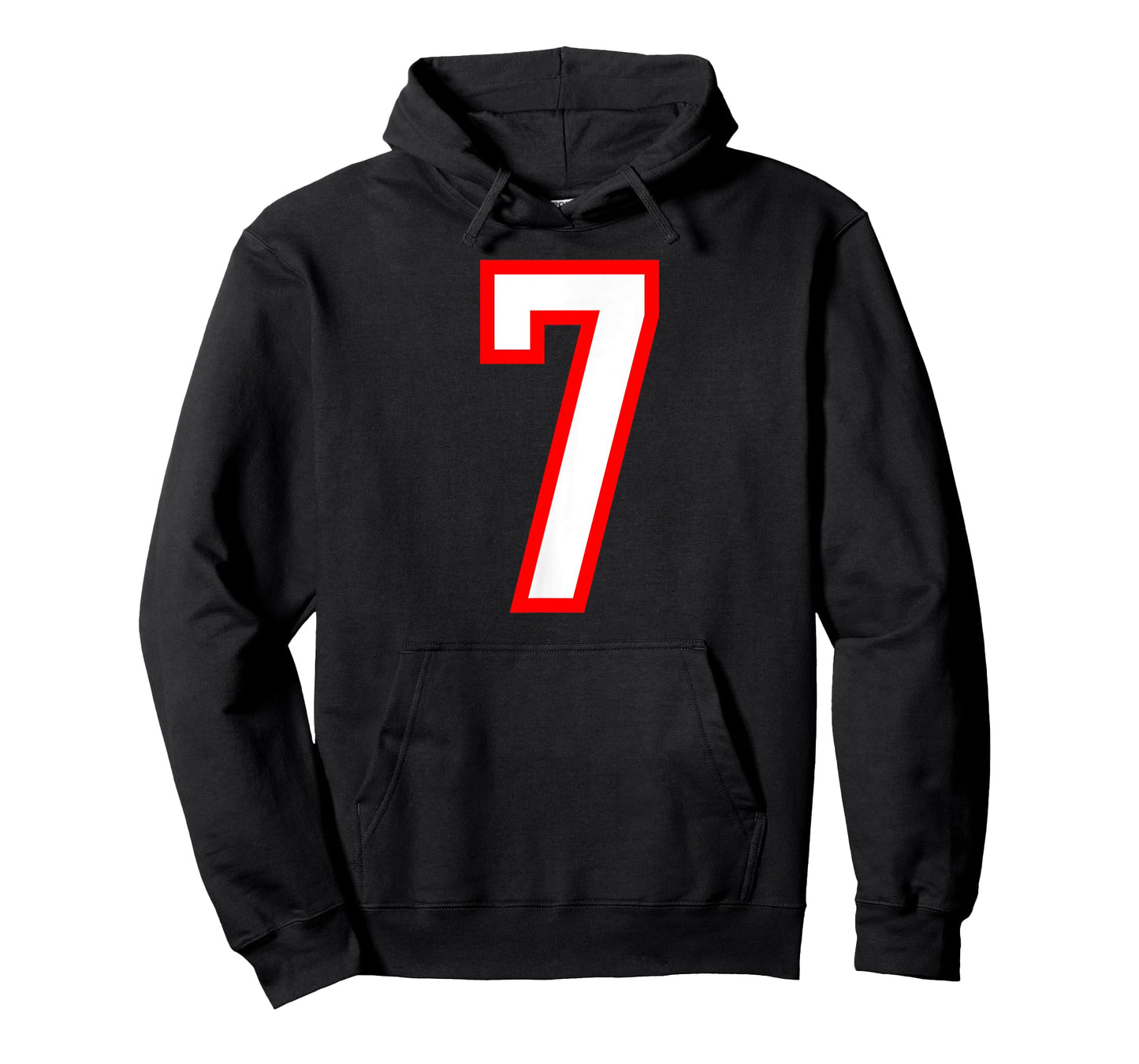 Number #7 White Red Sport Number 7 T-Shirt
