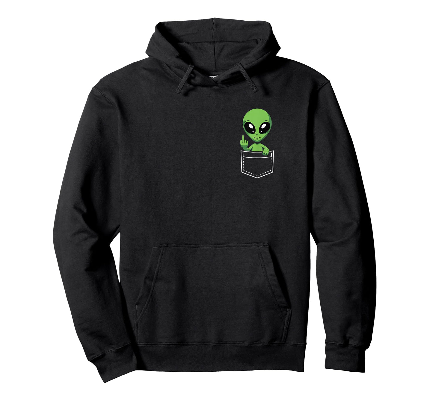 Funny Alien in my Pocket Giving the Bird Middle Finger T-Shirt