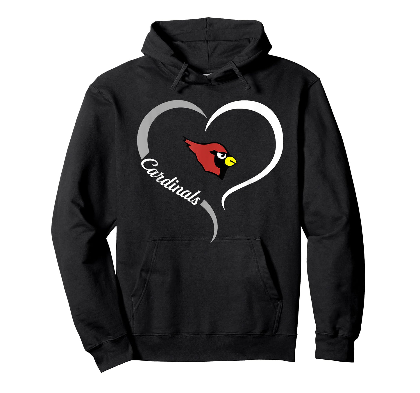 Mentor Cardinals Logo Half Heart Slogan HS T-Shirt