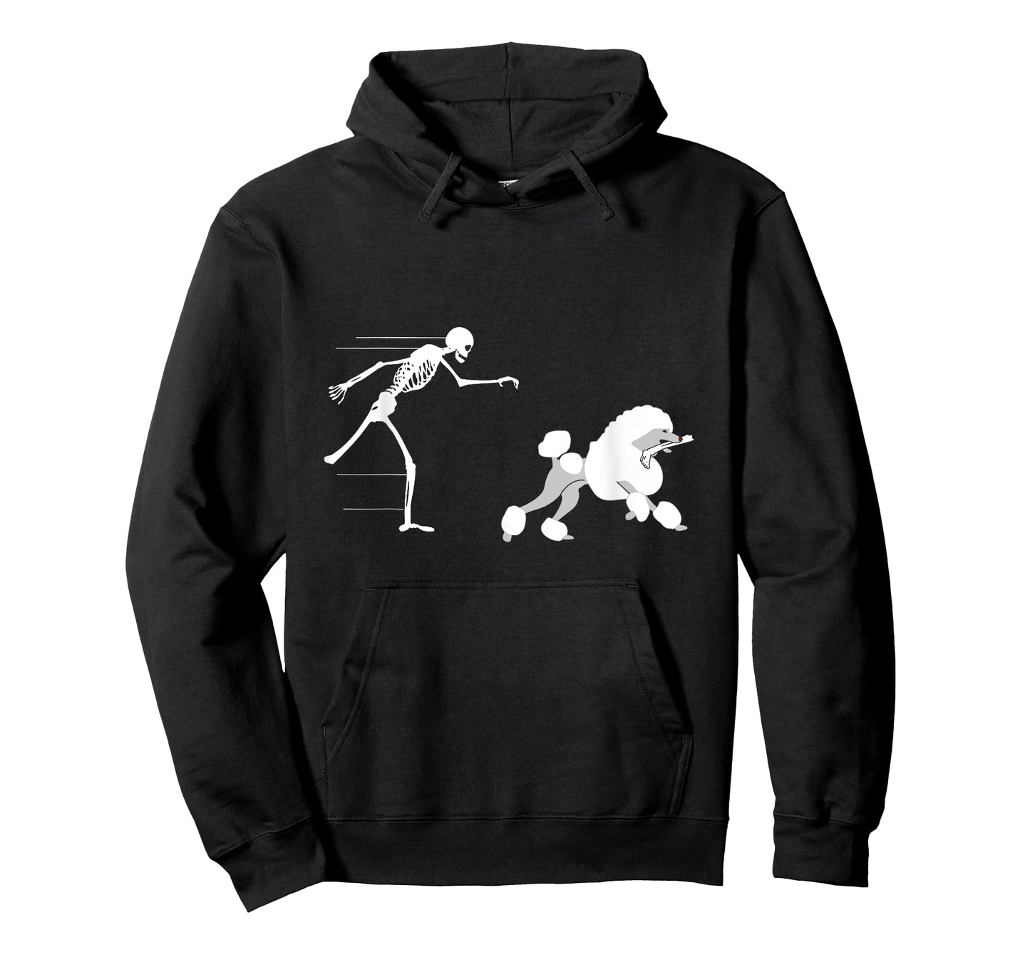 Funny Halloween Skeleton Leg Poodle T-Shirt T-Shirt