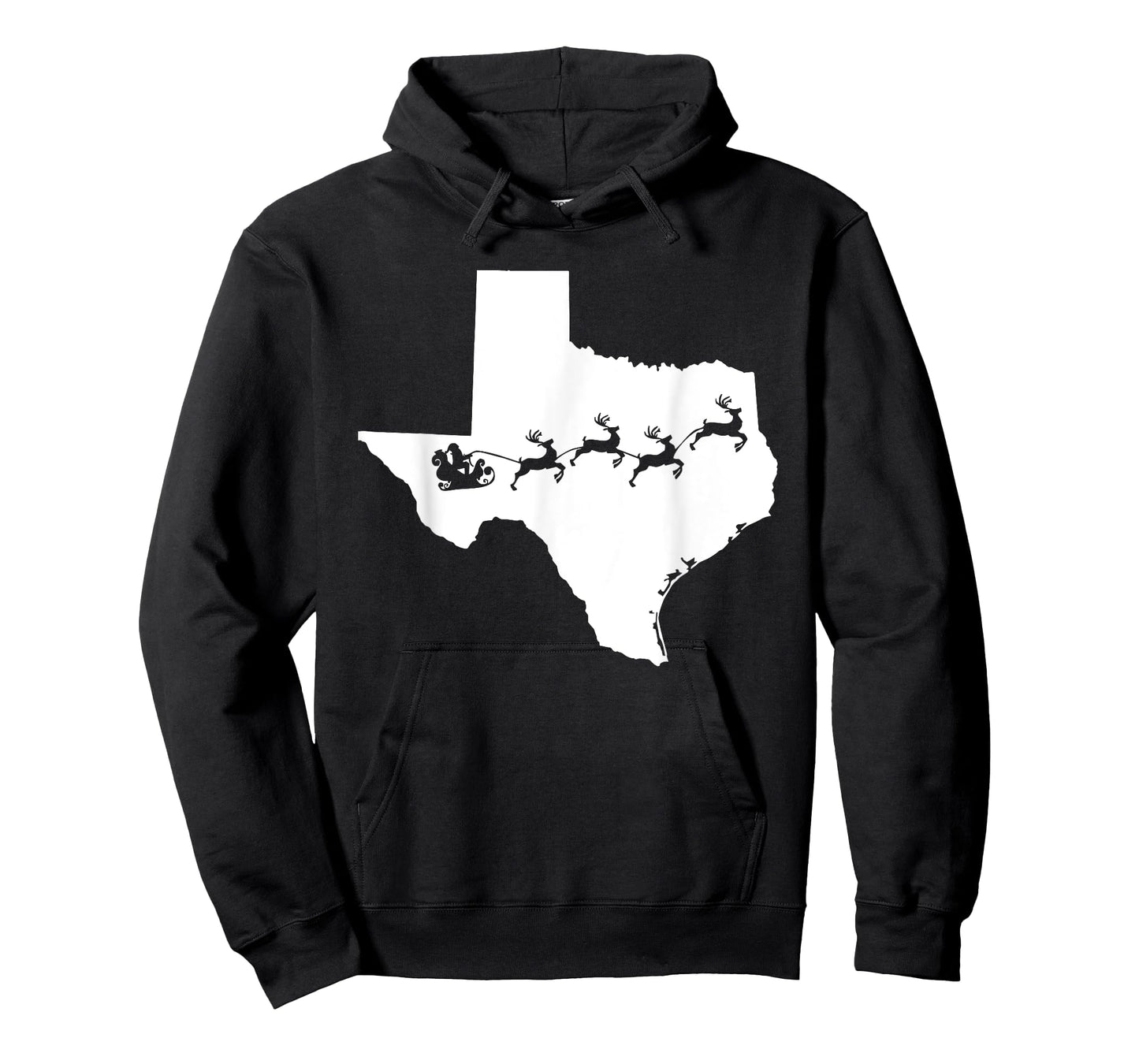 Texas Map Santa Christmas T-Shirt reindeer Shirt T-Shirt