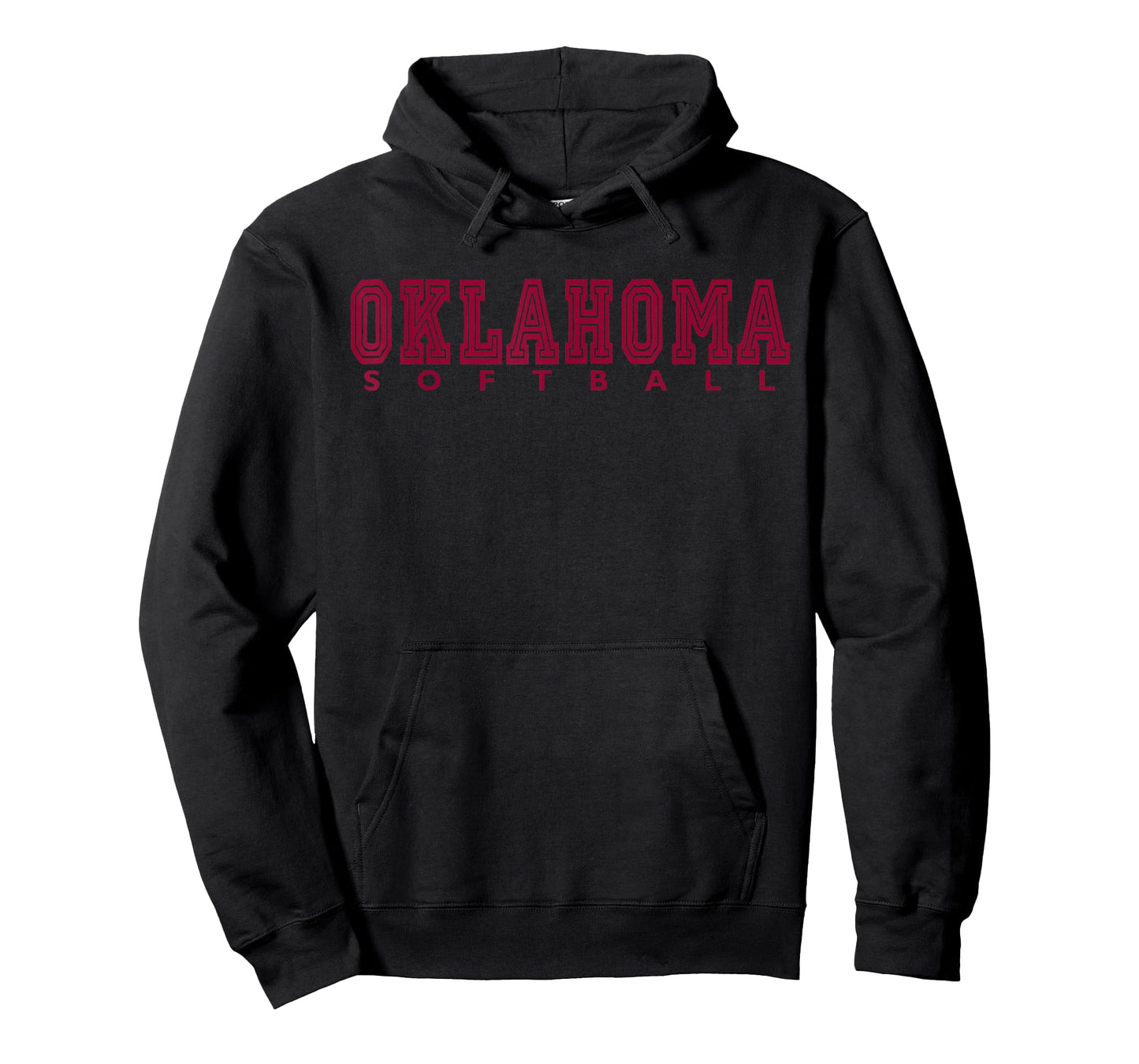 The OK Collection Oklahoma Softball T-Shirt - Unisex-Adult, Black, Small, Short Sleeve, Classic Fit, Cotton Blend, Graphic Design, Custom Fabric