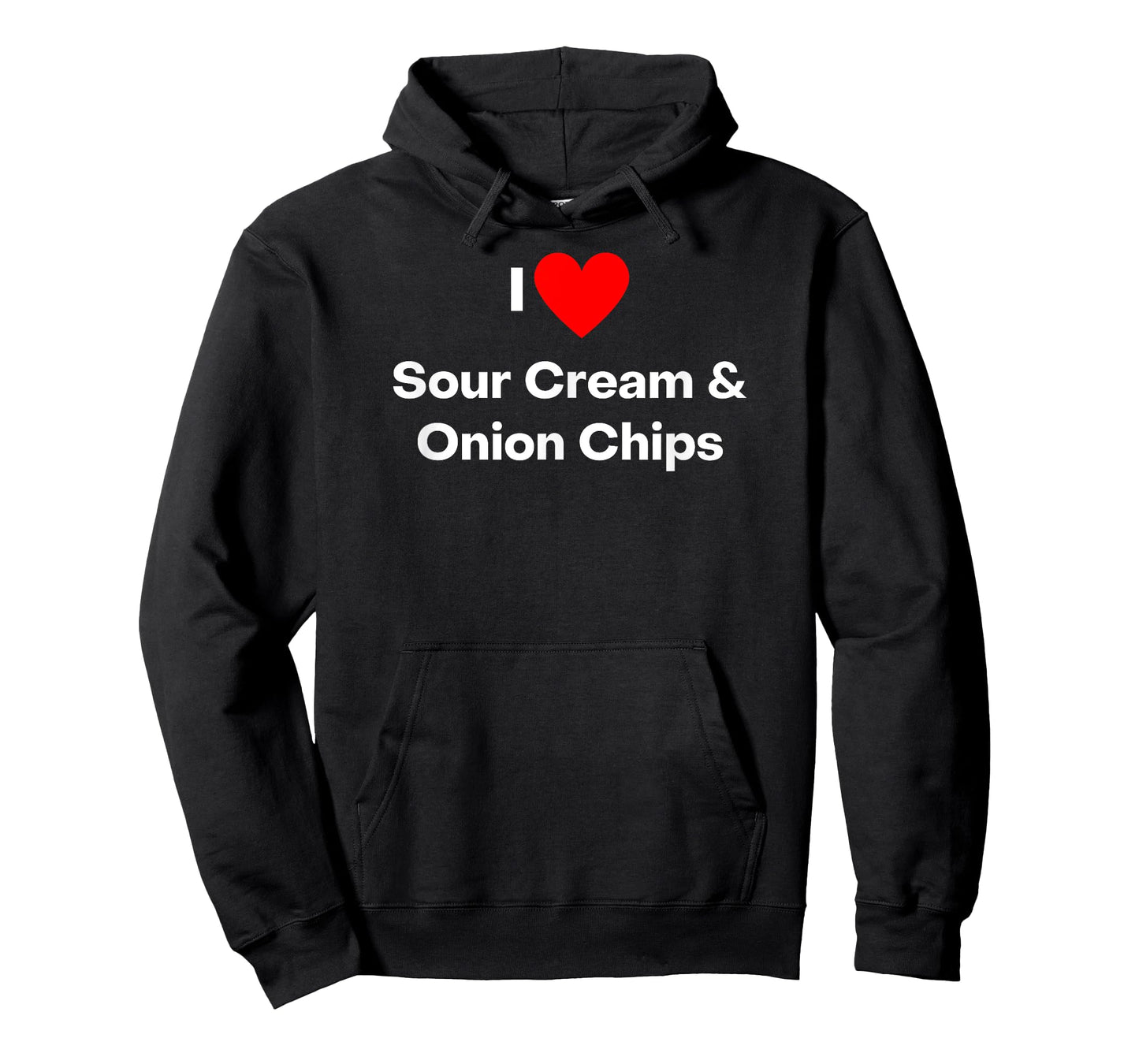 I love Sour Cream and Onion Chips - with a red heart T-Shirt
