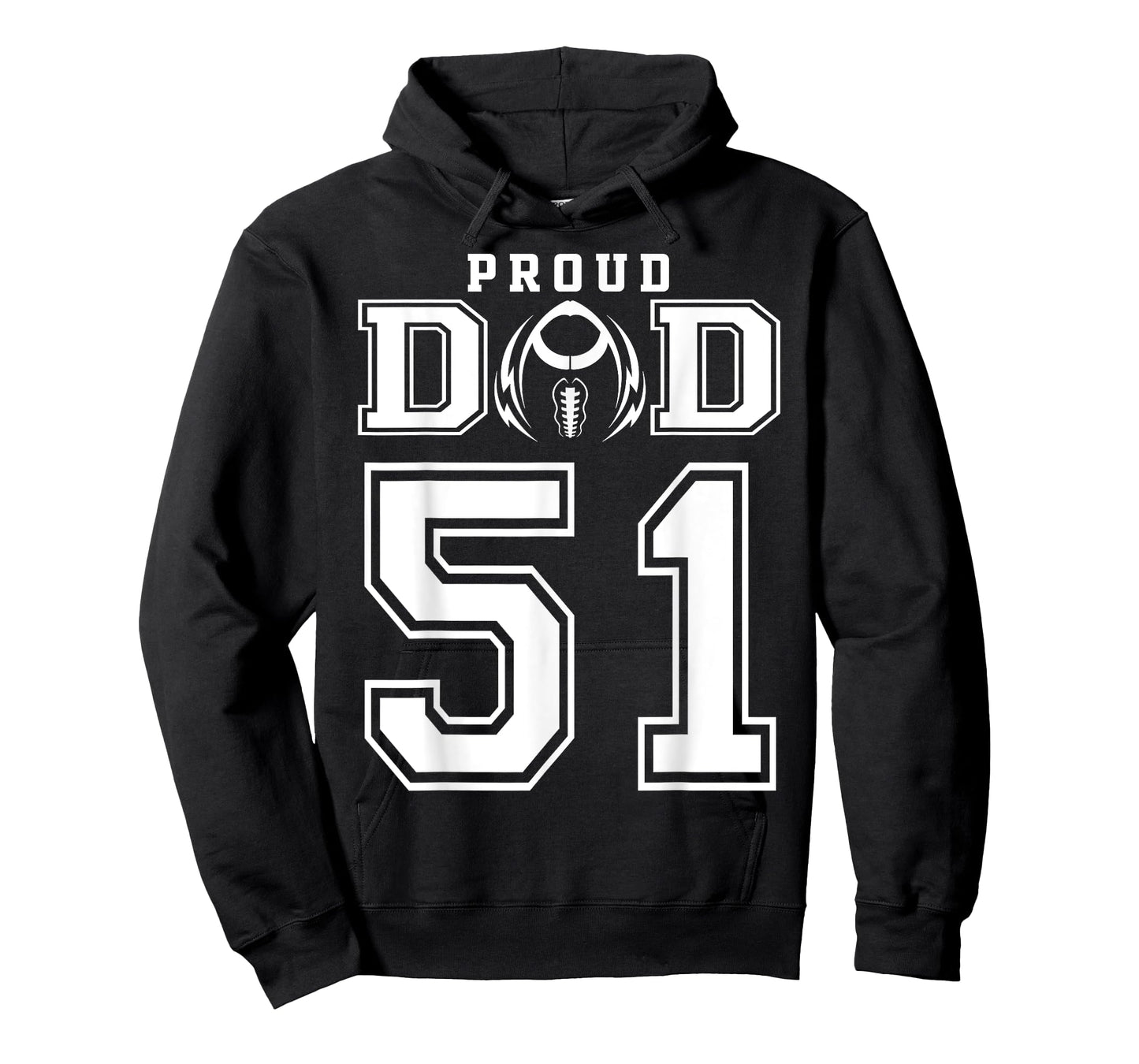 Custom Proud Football Dad Number 51 Personalized For Men T-Shirt