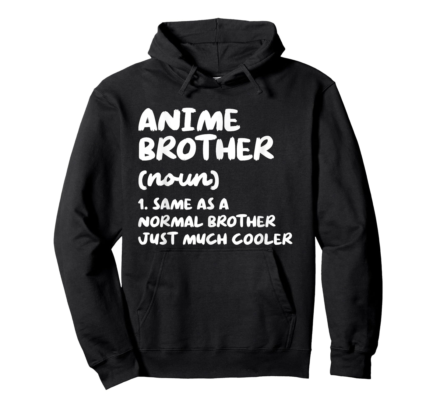 Anime Brother Funny Typography Gifts Unisex-Adults Black Distressed Kawaii Grunge Pastel Goth Lightweight Classic Fit Anime T-Shirt Small