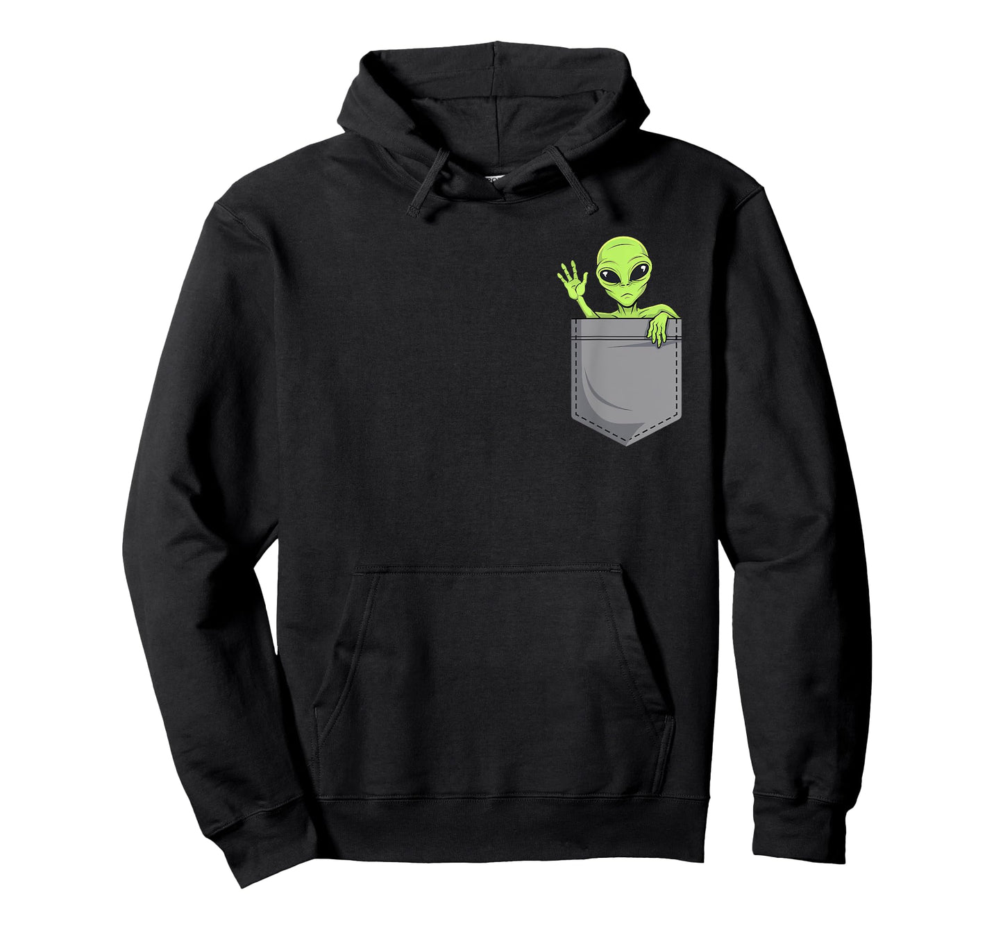 Funny Alien In Pocket Ufo Extraterrestrial Space Pocket T-Shirt