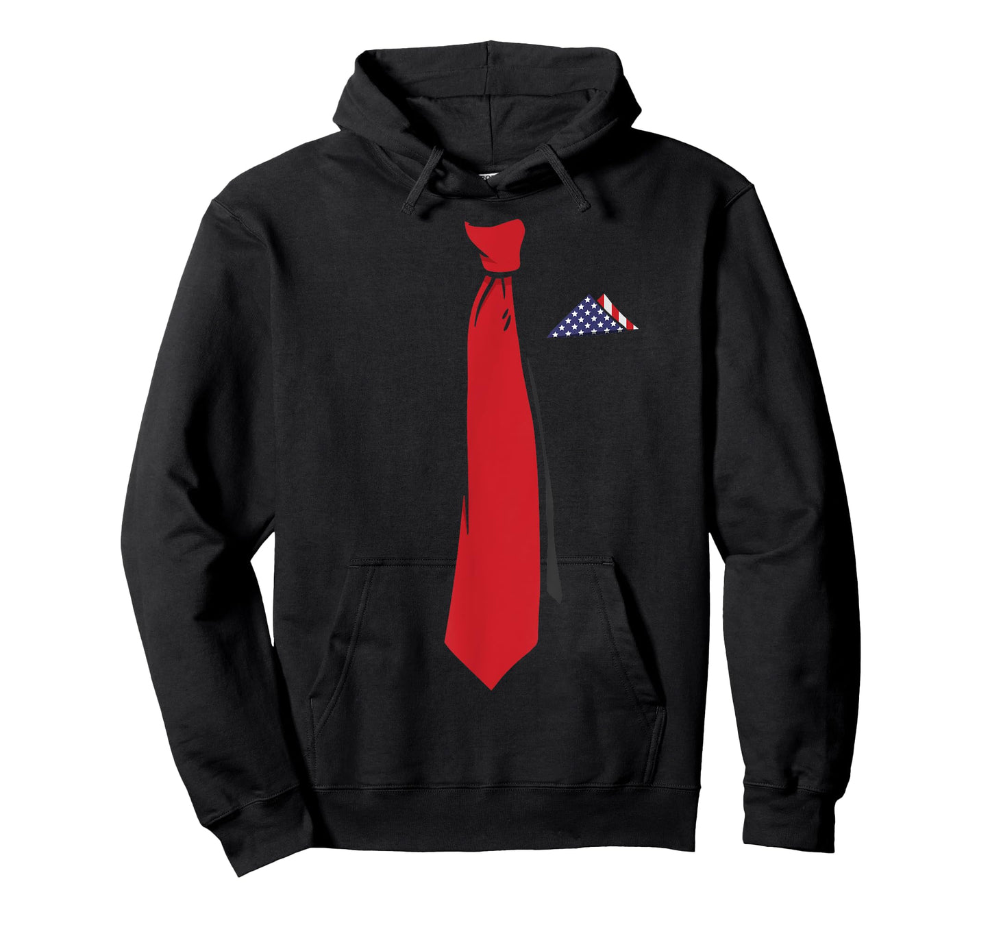 Trump 2024 Red Tie US Flag Handkerchief Patriotic Women Men T-Shirt