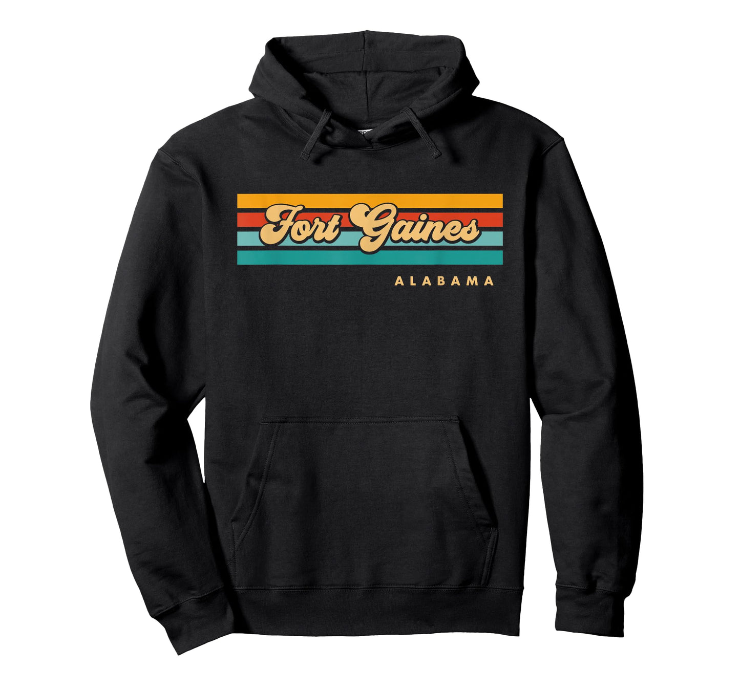 Vintage Sunset Stripes Fort Gaines, Alabama T-Shirt