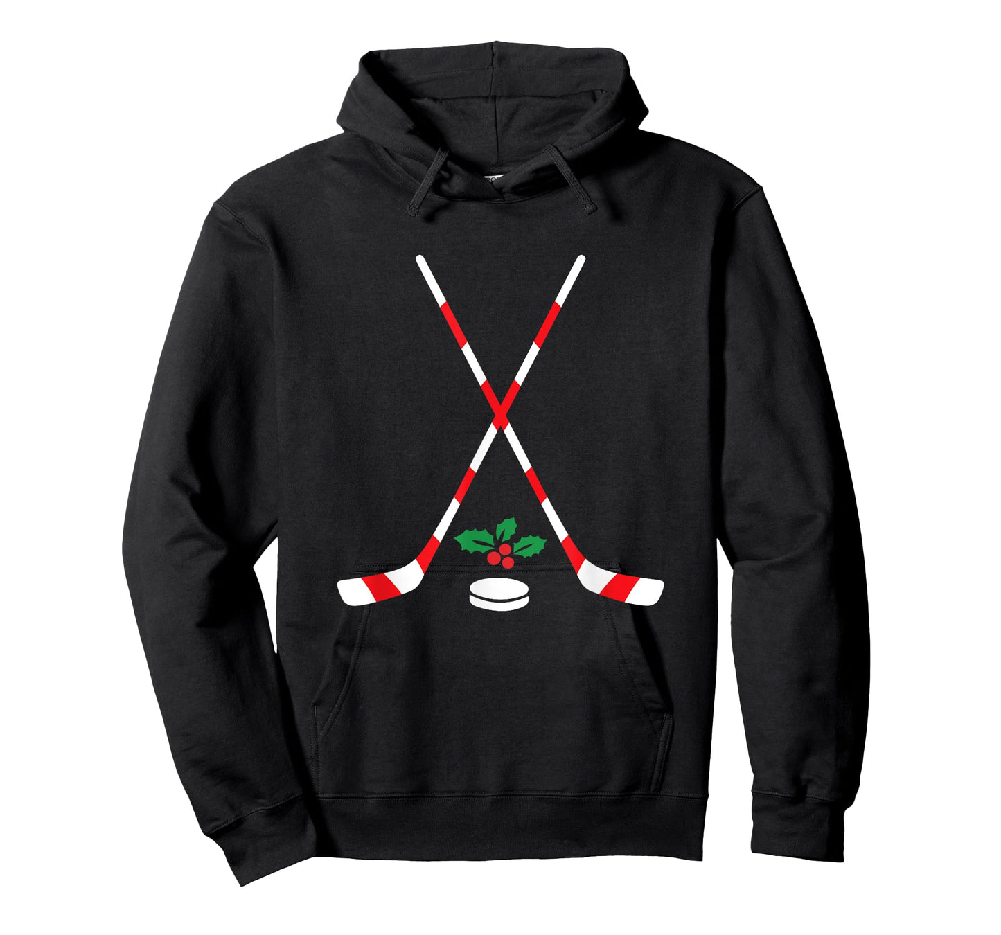 Ice Hockey Christmas Gift Candy Cane Hockey Stick Hockey T-Shirt