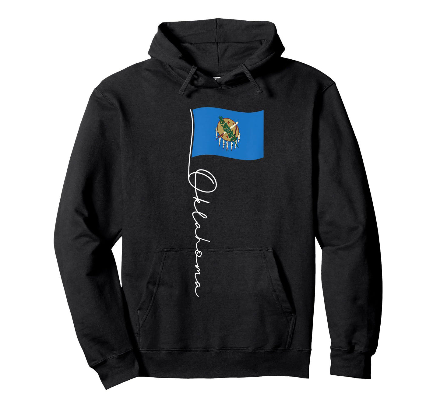 Oklahoma Signature Flag Pole - Elegant Oklahoman Flag T-Shirt