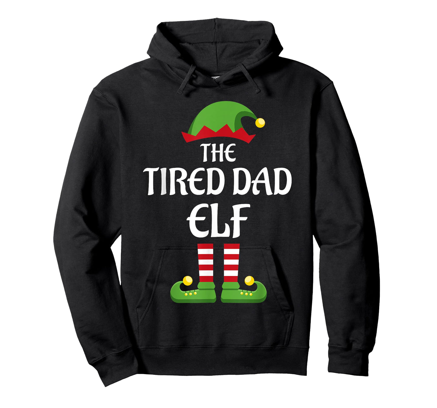 Tired Dad Elf Family Matching Group Christmas T-Shirt