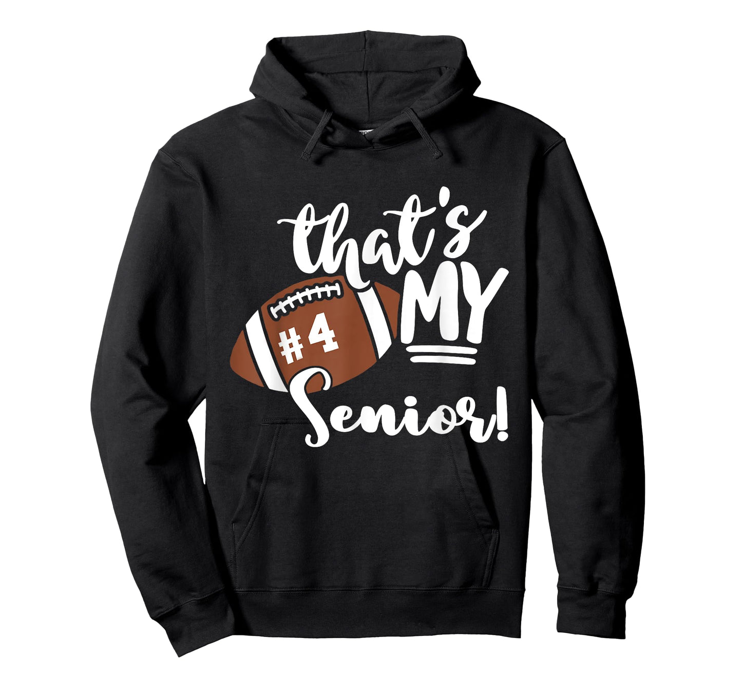 That's My Senior Football 4 Jersey Number Vintage Mom Dad T-Shirt
