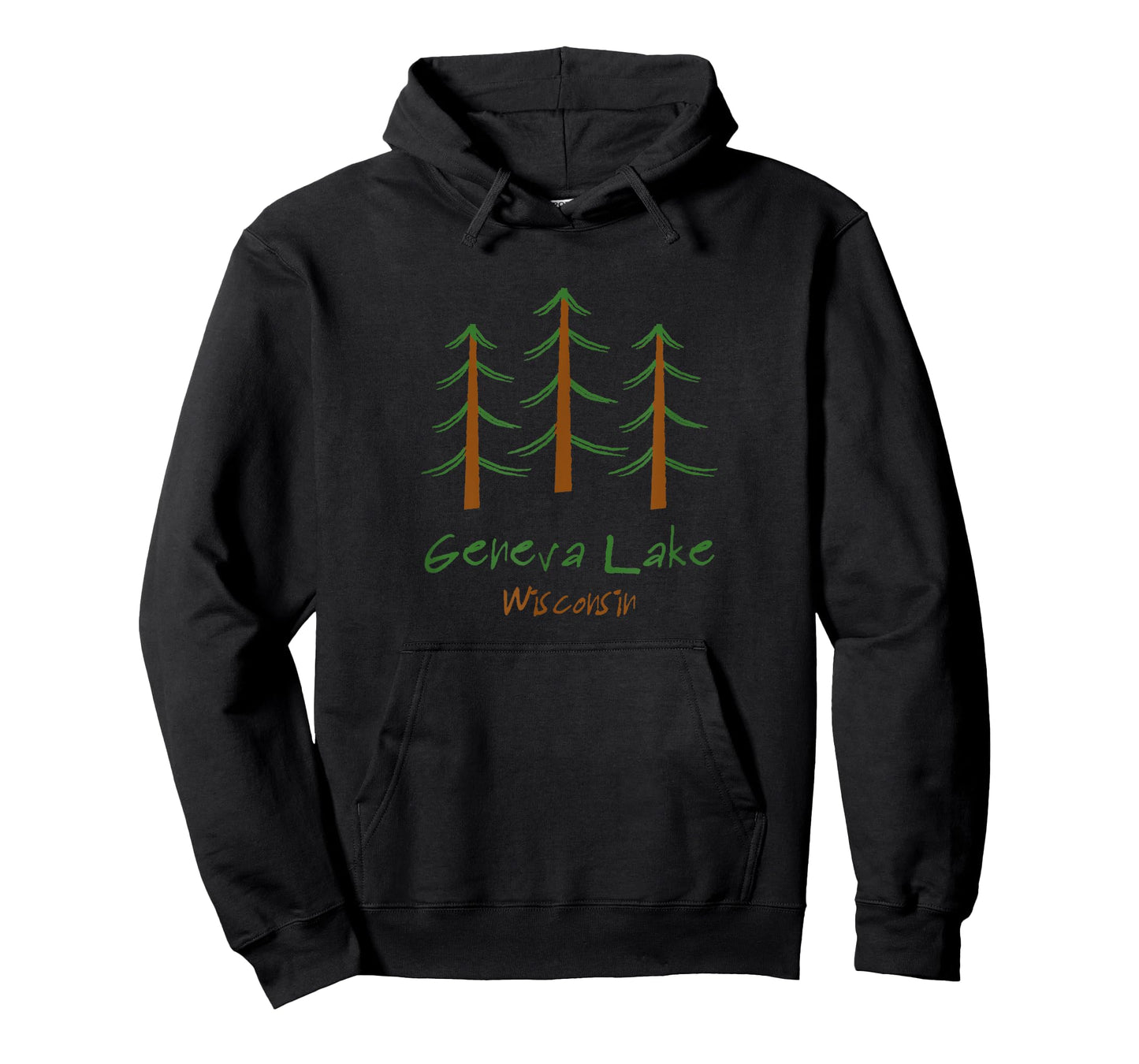 Wisconsin - Geneva Lake - Minimalist Forest Trees T-Shirt