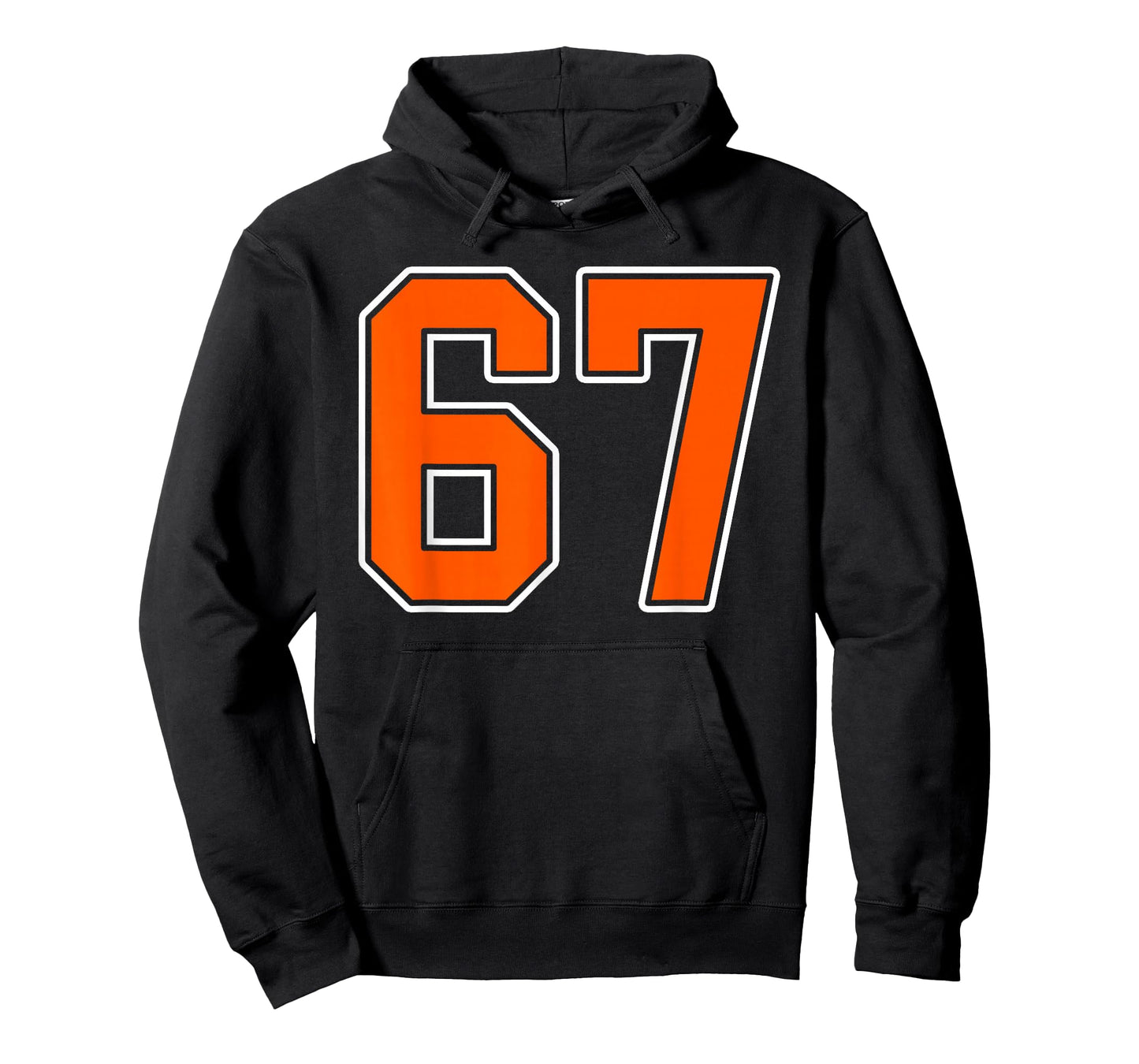 Orange White Number 67 Jersey Player Uniform #67 T-Shirt