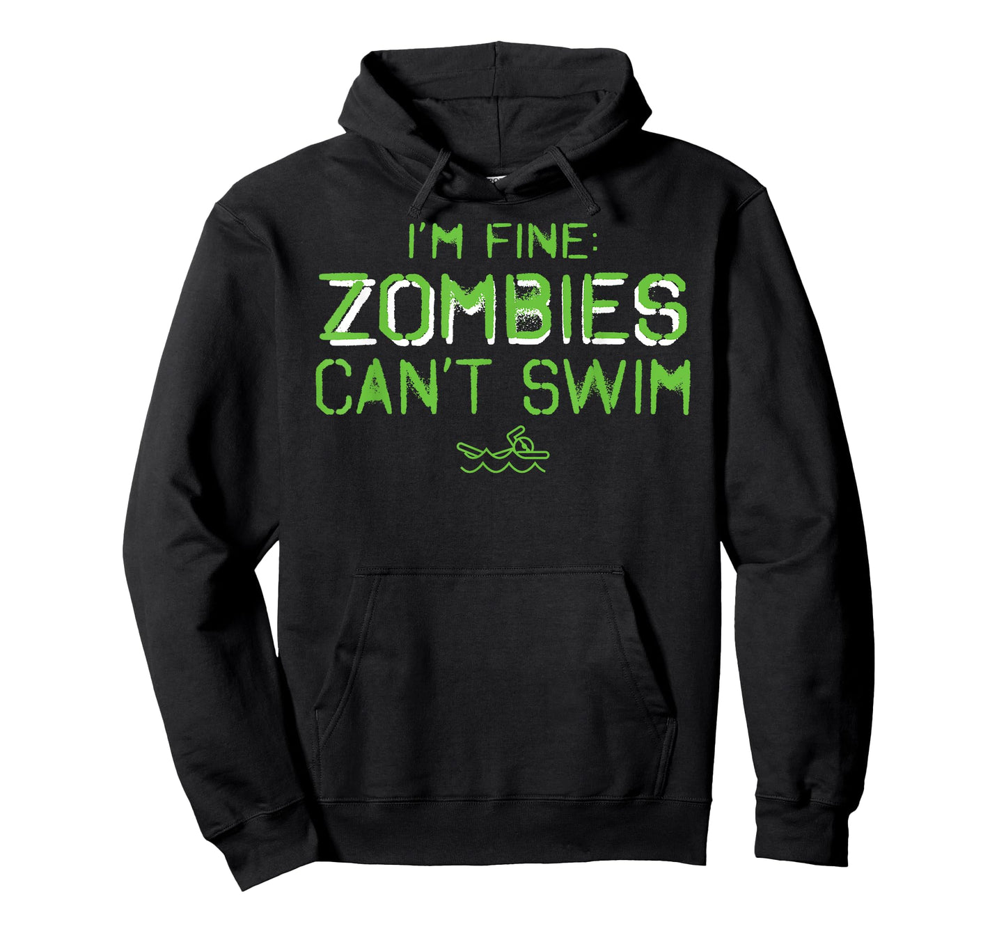 I'm Fine Zombies Can't Swim Funny Swimmers T-Shirt