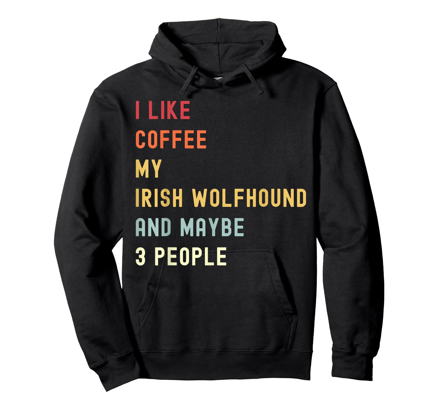 Funny Irish Wolfhound Retro Dog And Coffee Lover T-Shirt for Men Women