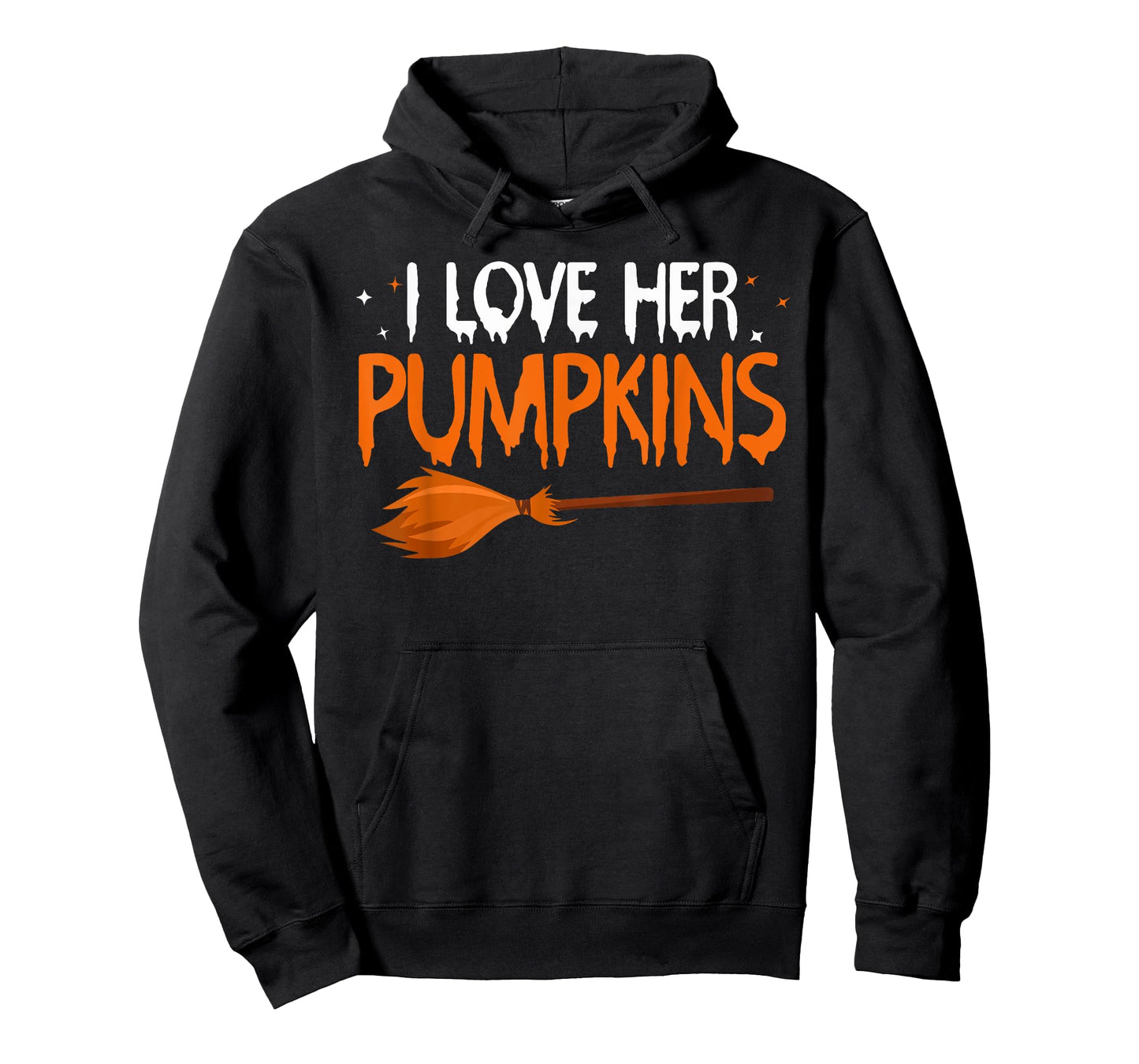 I Love His Broomstick I Love Her Pumpkins Halloween Couples T-Shirt