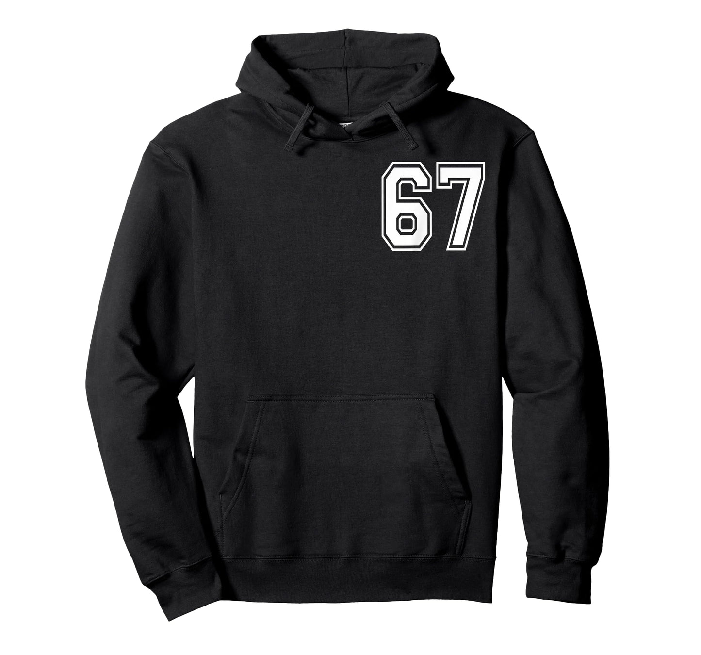 Number 67 in White T-Shirt