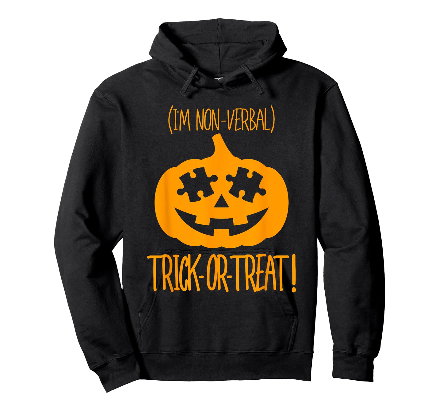 Trick or Treat Non-Verbal Halloween Pumpkin Autism Awareness T-Shirt