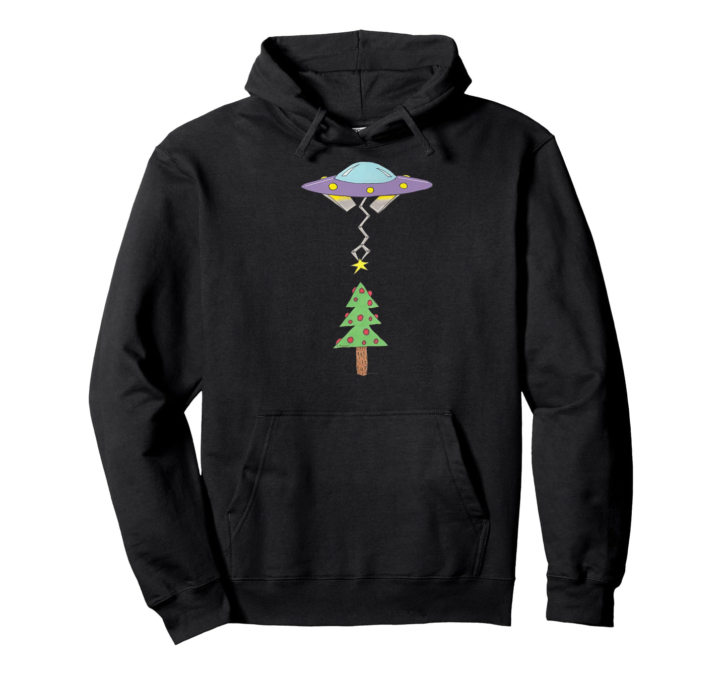 UFO Stars Top Of Christmas Tree Holiday Gift T-Shirt T-Shirt