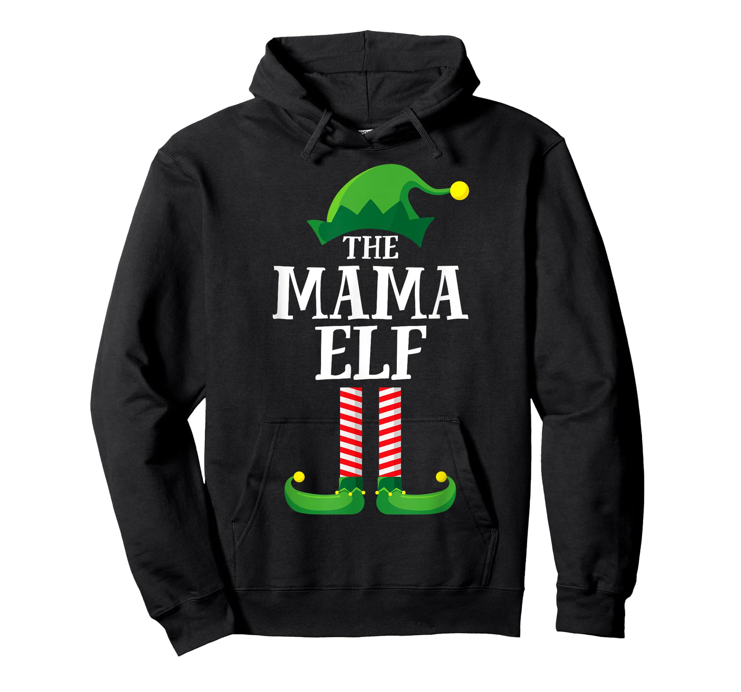 Mama Elf Matching Family Group Christmas Party Mum Elf T-Shirt