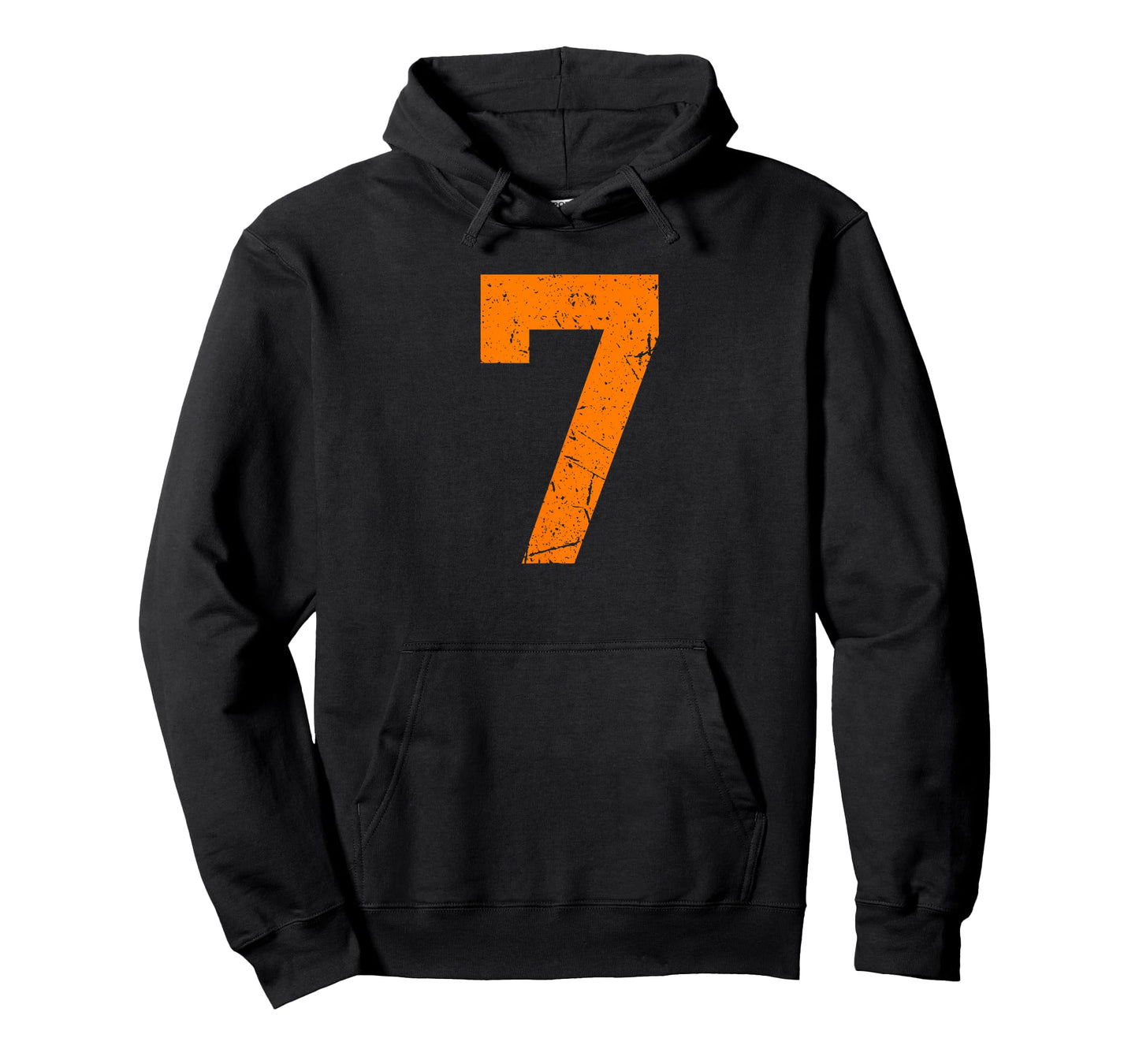 Vintage Orange Sports Team Number #7 T-Shirt