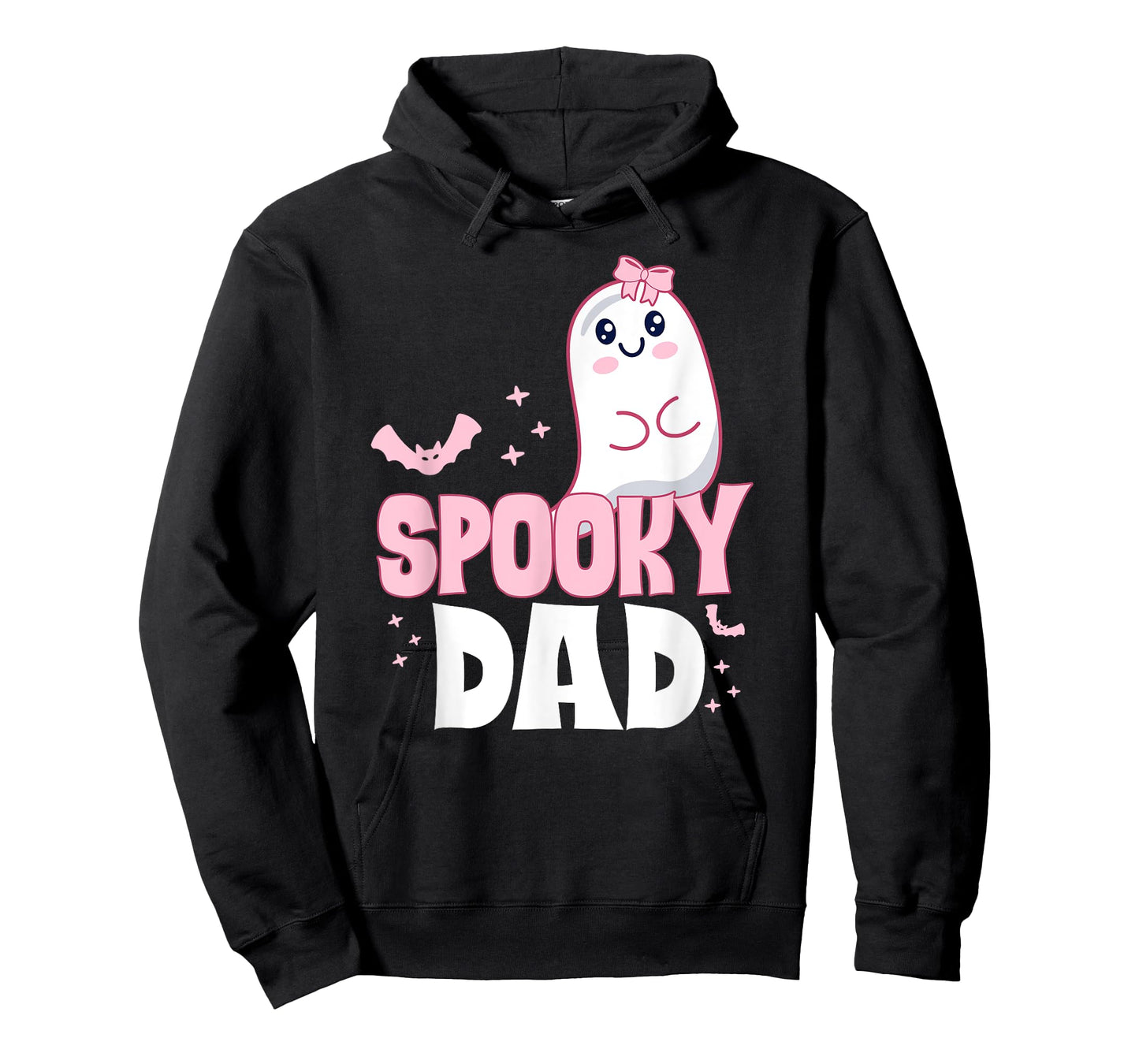 Spooky Dad Family Cute Pink White Ghost Boo Halloween T-Shirt