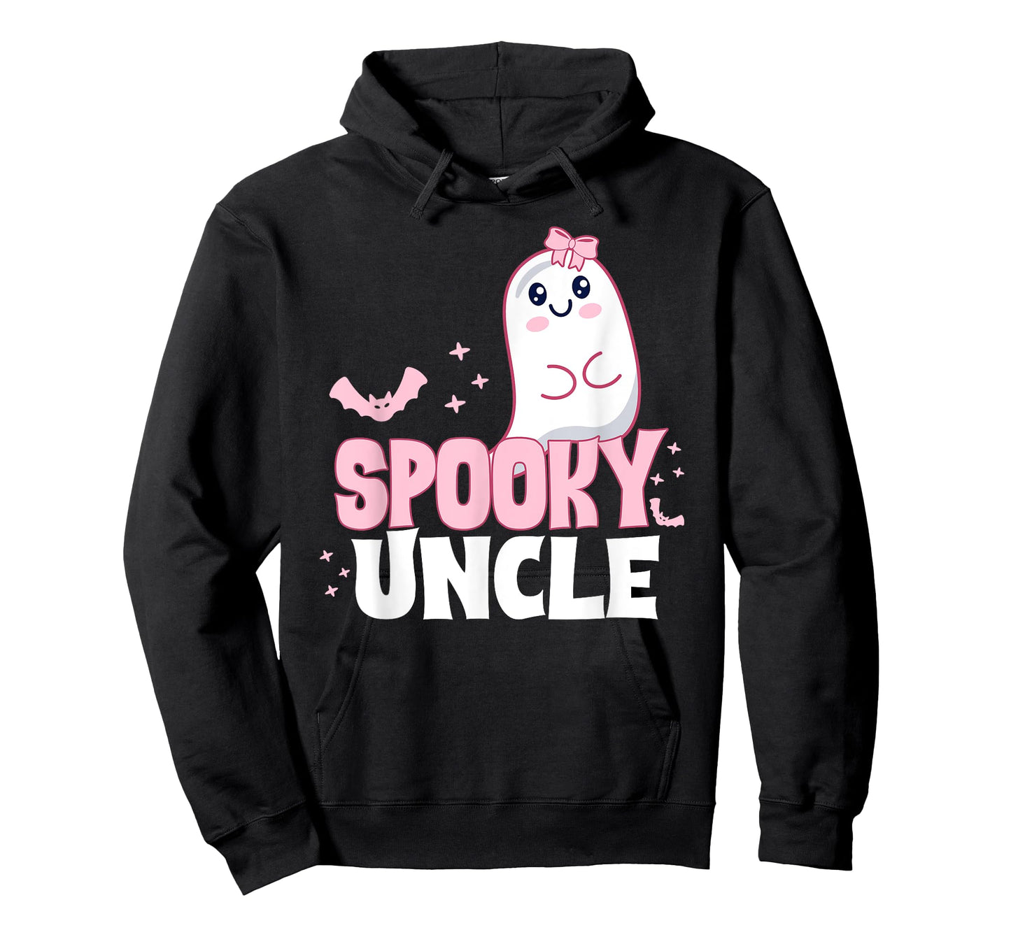 Spooky Uncle Family Cute Pink White Ghost Boo Halloween T-Shirt