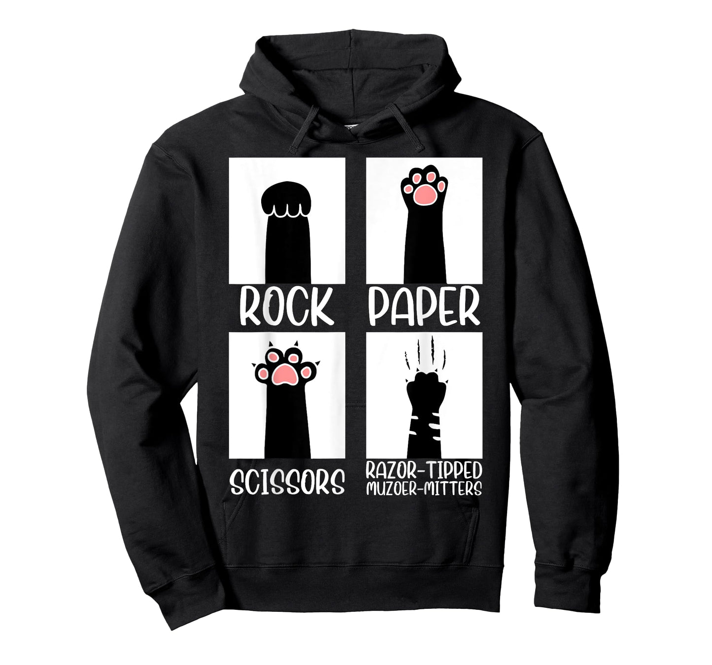 Rock Paper Scissors Hand Game Cute Paw Funny Cat Men Women T-Shirt