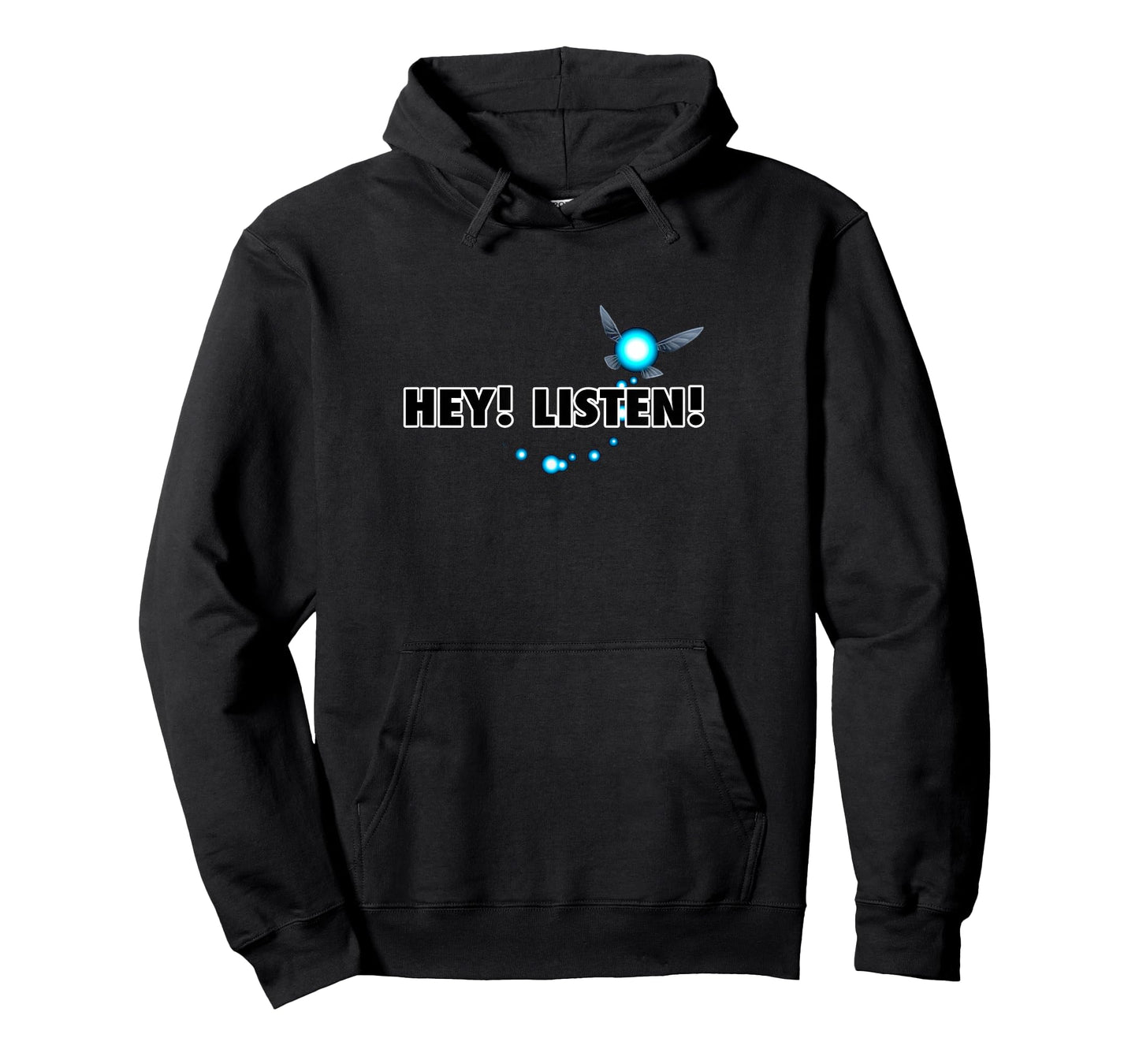 The Legend of Zelda Navi Hey Listen Blue Trail Center Logo T-Shirt