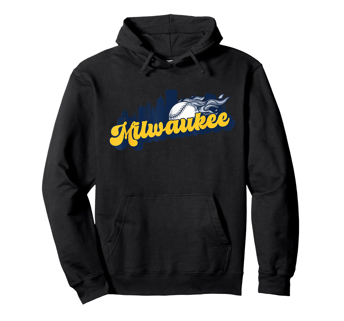 Milwaukee Baseball Vintage City Skyline Retro Baseball Lover T-Shirt