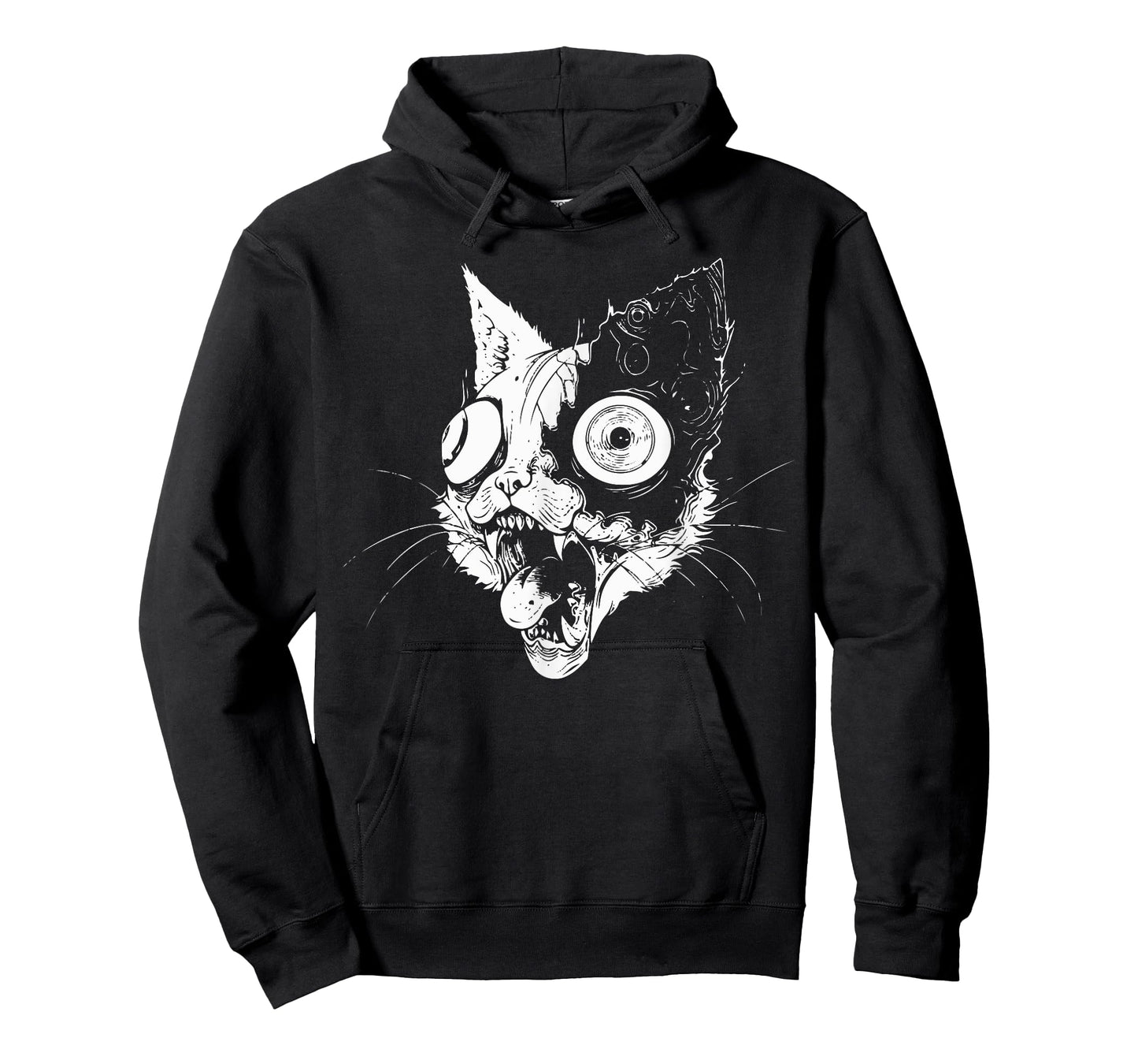 Psychedelic Zombie Cat | Weirdcore Weird Grunge Punk Goth T-Shirt for Men Women