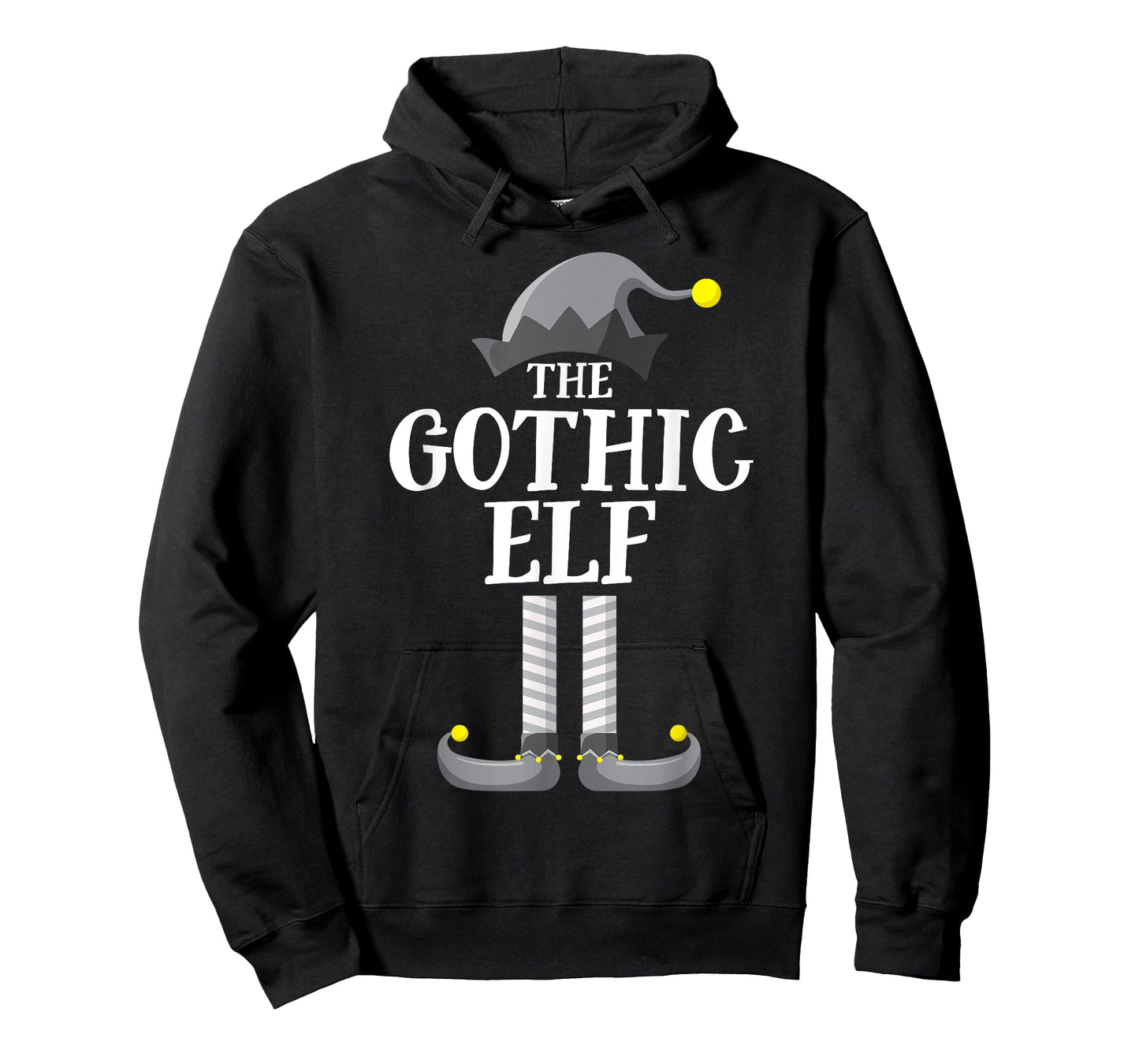 Gothic Black Elf Matching Family Group Christmas Party PJ T-Shirt