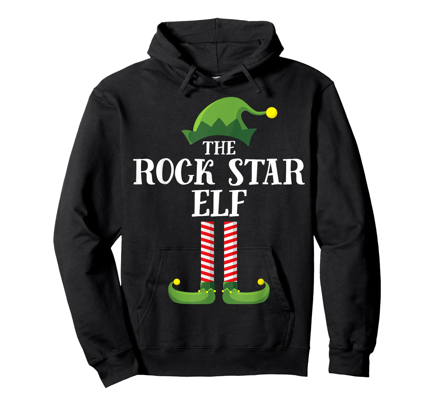 Rock Star Elf Matching Family Group Christmas Party Pyjamas T-Shirt