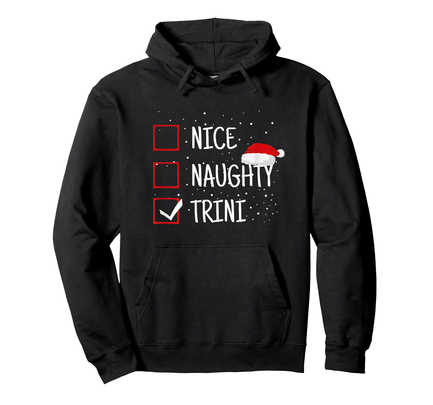Family Heritage Gifts Trinidad Christmas T-Shirt - Black, Unisex, Small, Modern Humorous, Letter Print, Crew Neck, Short Sleeve, Snug Fit, Christmas Occasion