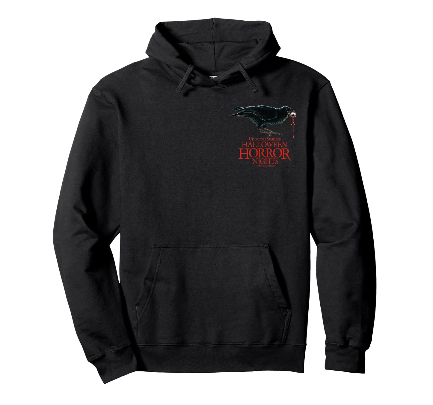 Halloween Horror Nights Raven Logo & Never Go Alone 2 Sided T-Shirt