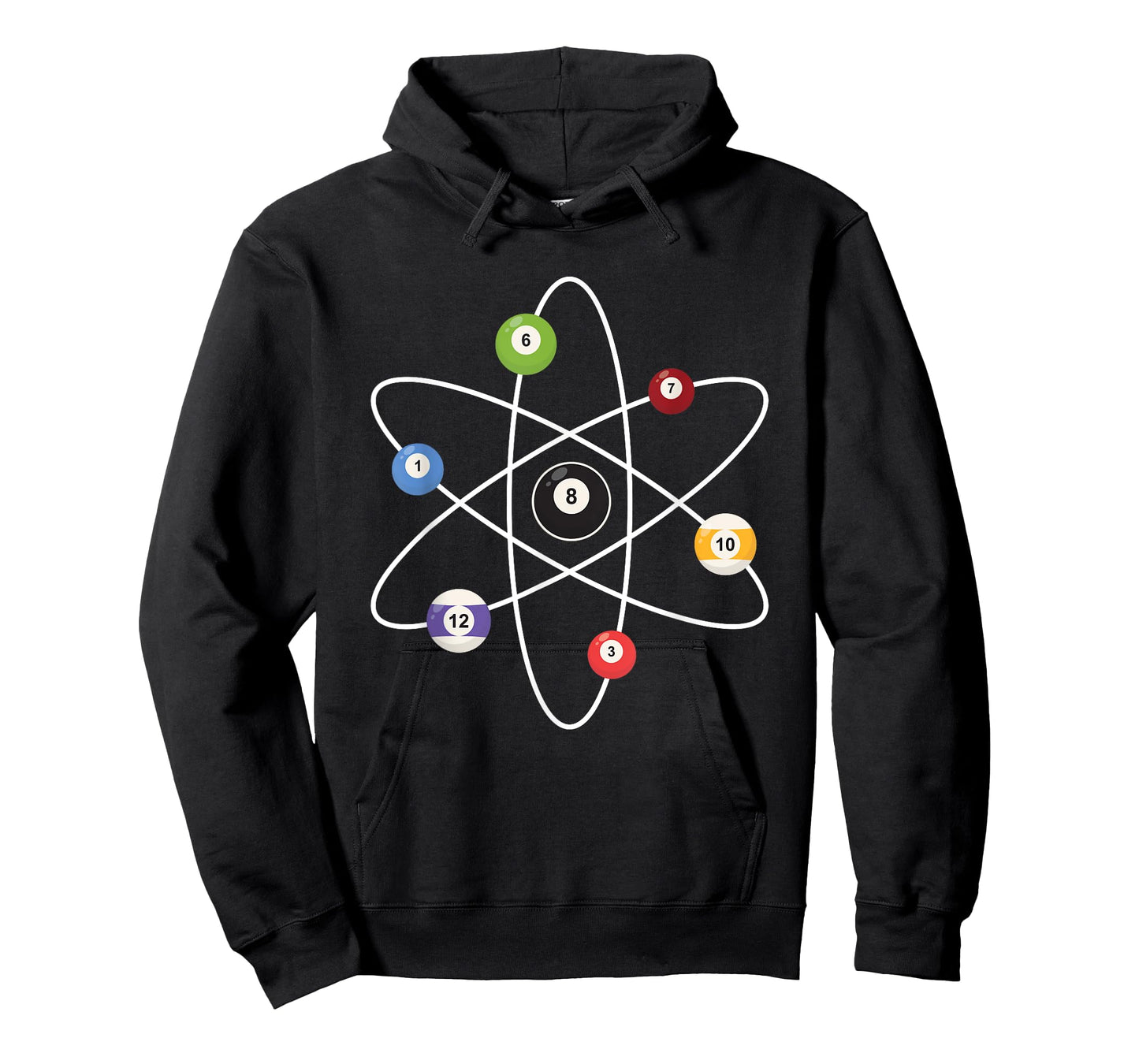 Cue Ball Atoms - Billiard Lover Pool Player Game Sports T-Shirt
