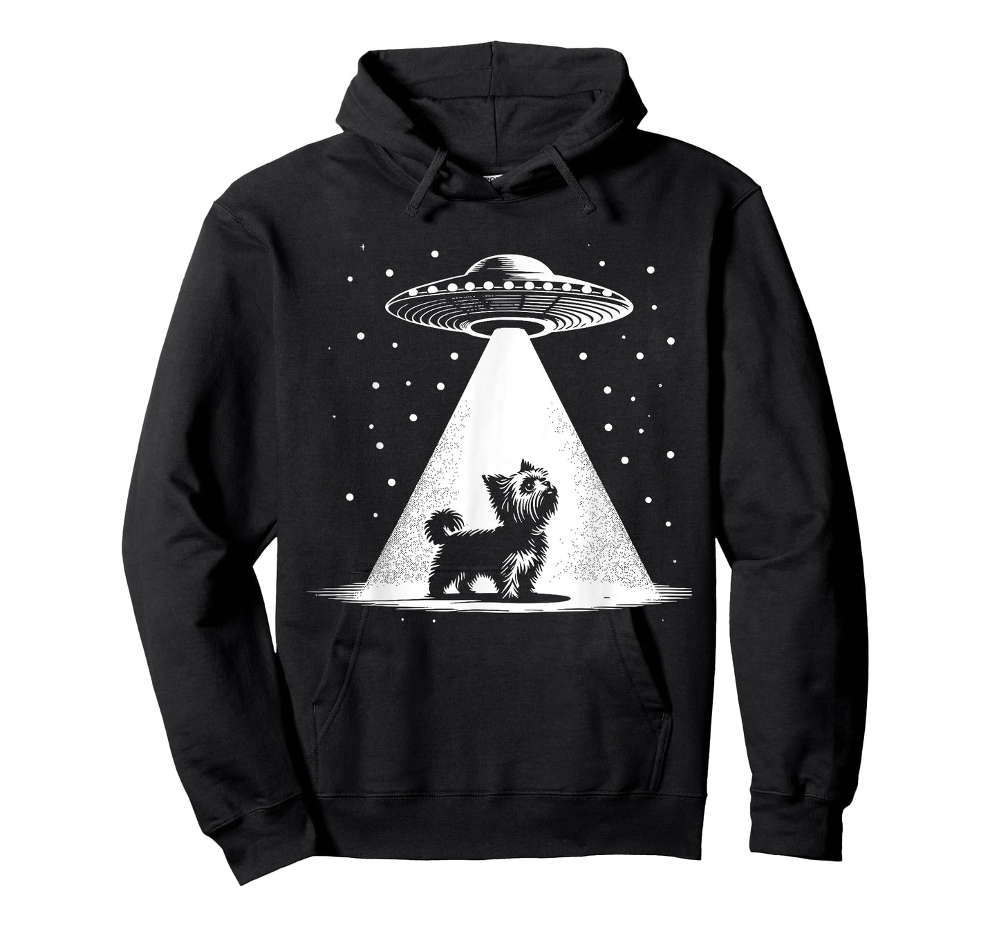 Teacup Yorkie Mom Dad Dog - Funny Alien UFO Men Women T-Shirt