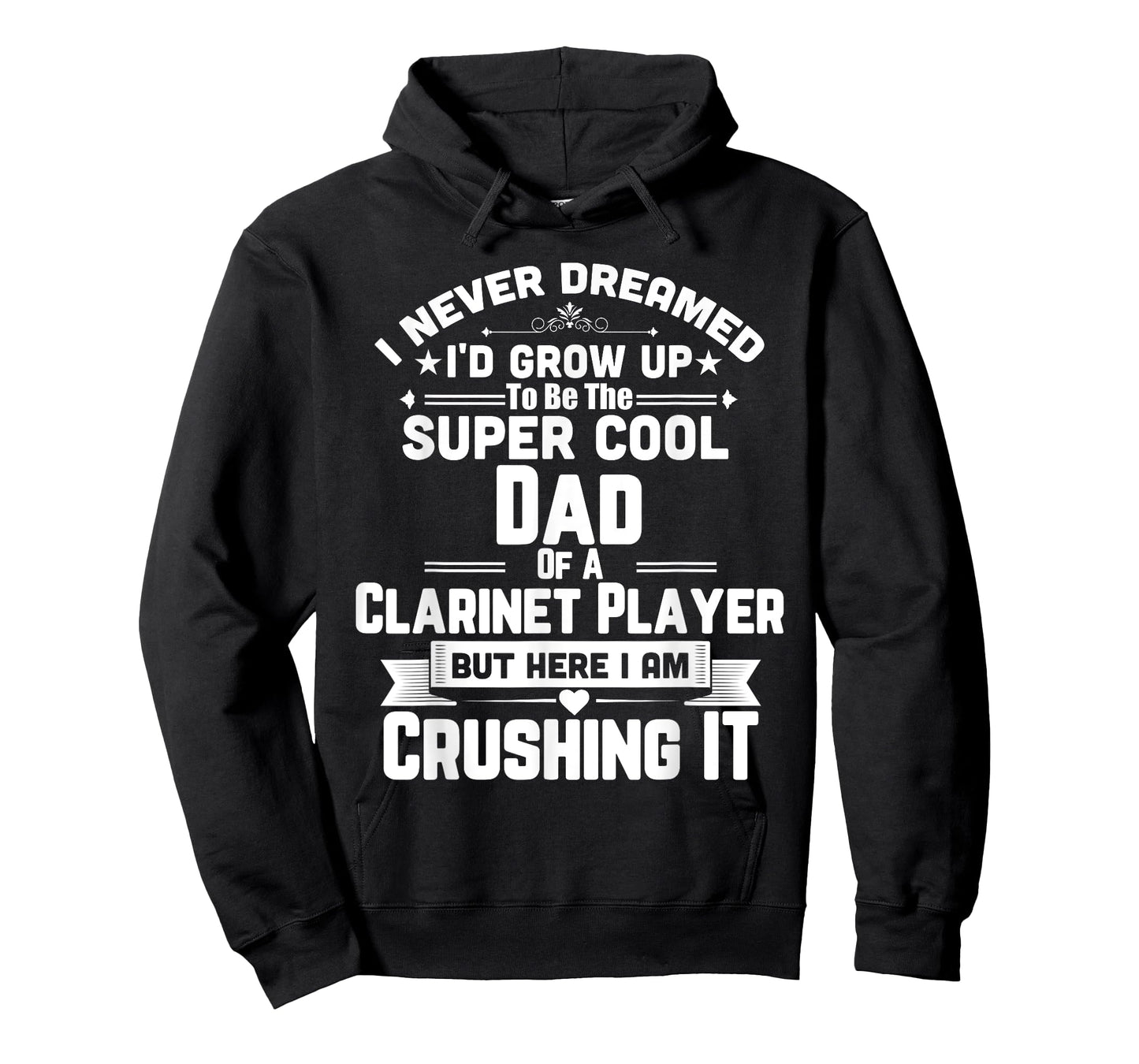 Super Cool Dad Of A Clarinet Player T-Shirt Marching Band T-Shirt