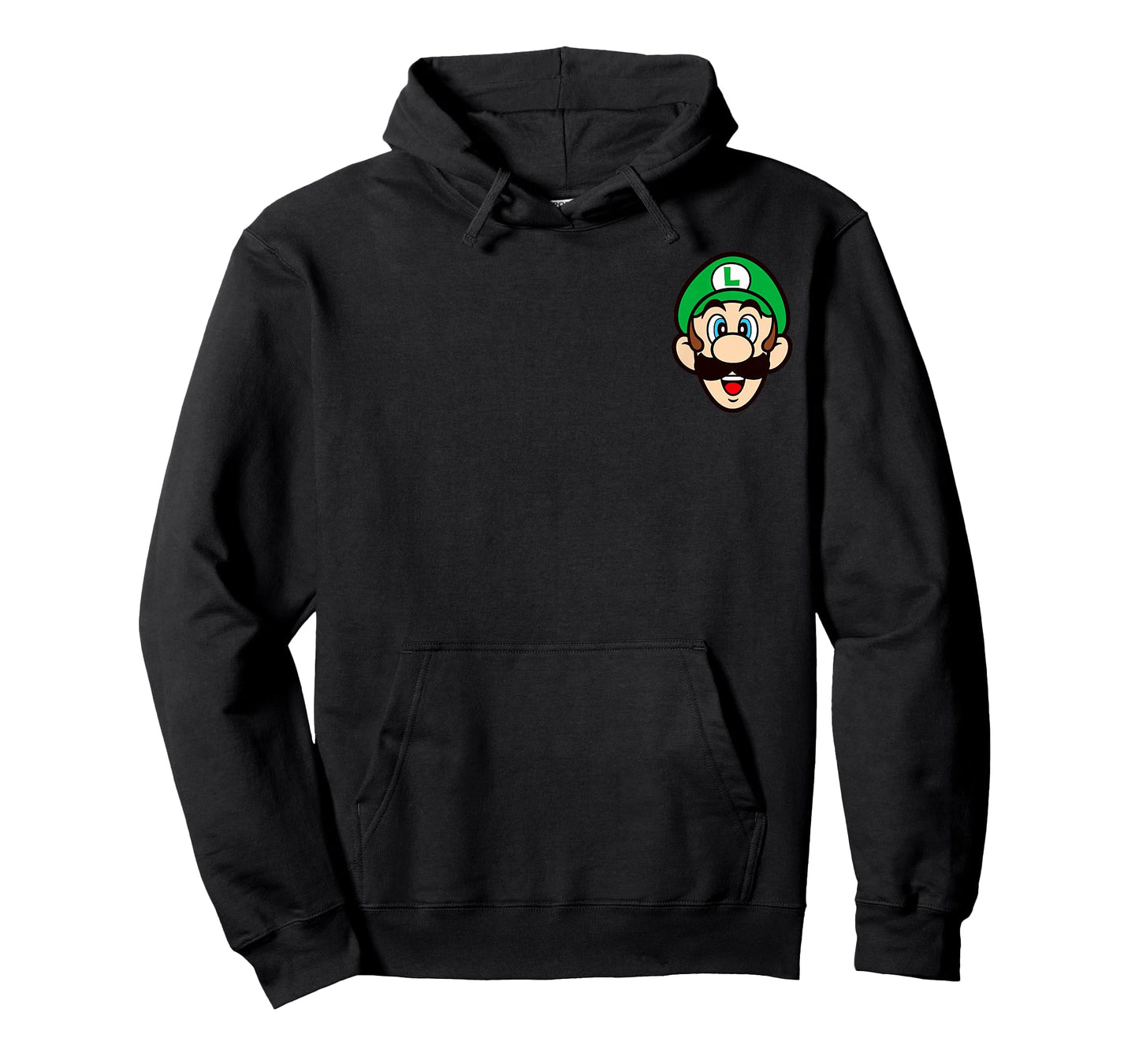 Super Mario Bros Luigi Left Chest Portrait T-Shirt