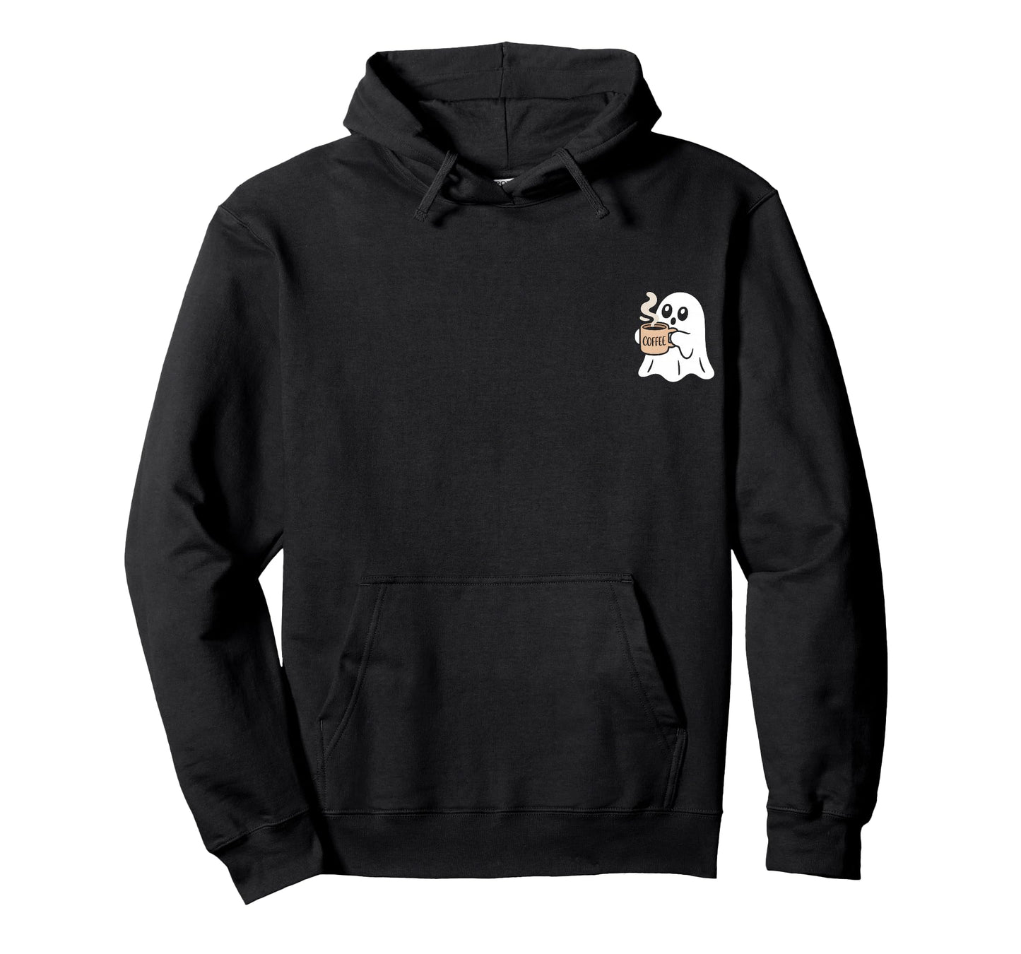 Ghost Drinking Coffee Funny Halloween Costume Coffee Lover T-Shirt