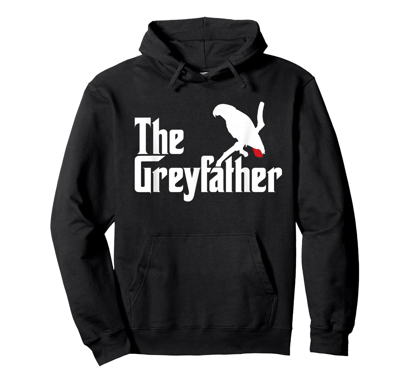 The Greyfather Funny African Grey Parrot Lovers Bird's Dad T-Shirt