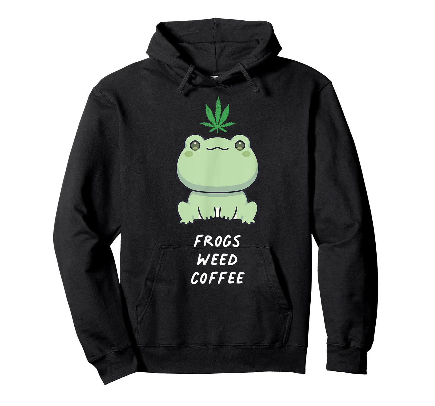 Frogs Weed Coffee Kawaii Aesthetic Cannabis Marijuana Leaf T-Shirt