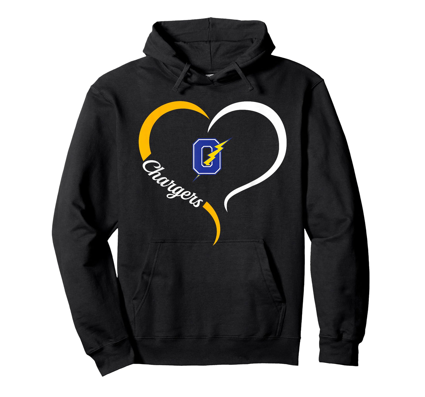 Oxford Chargers Logo Half Heart Slogan HS T-Shirt