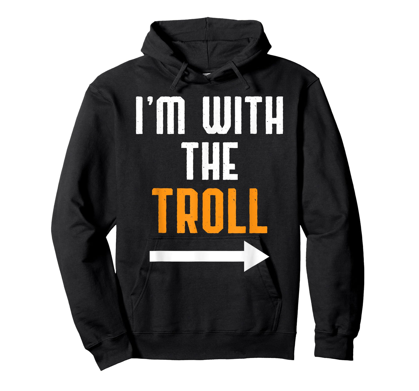 I'm With The Troll Costume Funny Halloween Couple T-Shirt