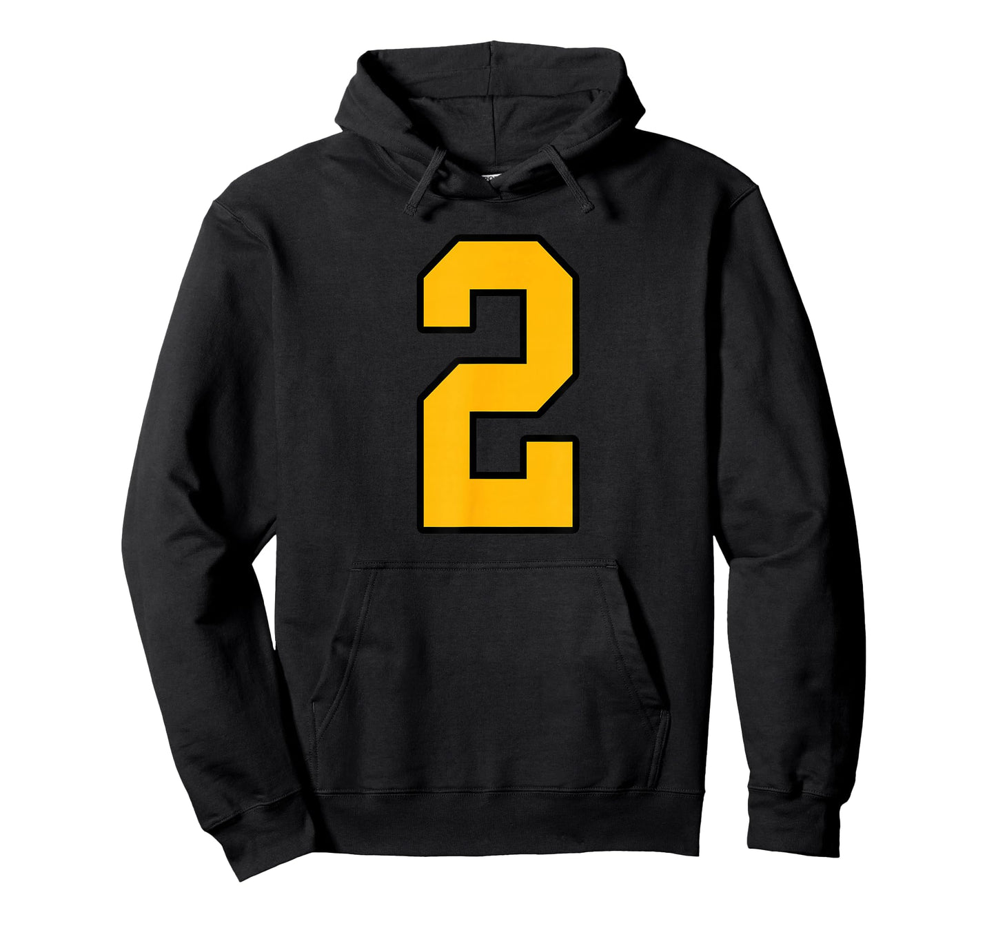 Gold and Black Sports Number 2 Jersey Uniform Player T-Shirt